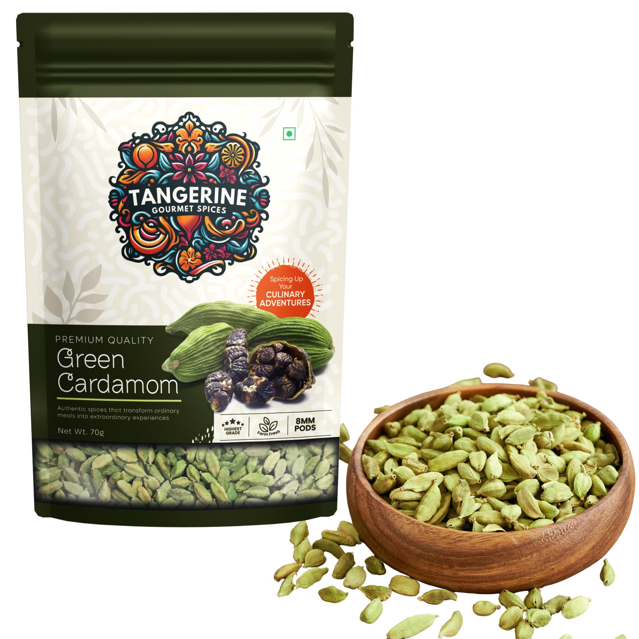 See full amazon price history chart for Tangerine Gourmet Spices Whole Cardamom (Elaichi) | Highest 8Mm Grade | 70 grams Resealable Pouch | Fresh And Fragrant Tangerine Gourmet Spices Whole Cardamom (Elaichi) | Highest 8Mm Grade | 70 grams Resealable Pouch | Fresh And Fragrant (B0CS37YR4R) Amazon Price History, Amazon Price Tracker