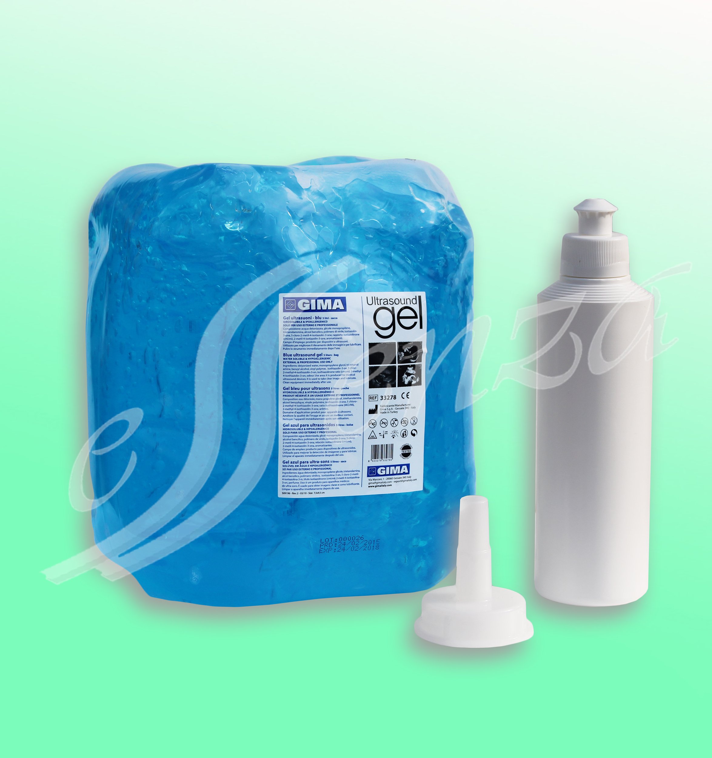 GEL CONDUTTORE ULTRASUONI/ECOGRAFIA ml 5000 BLU