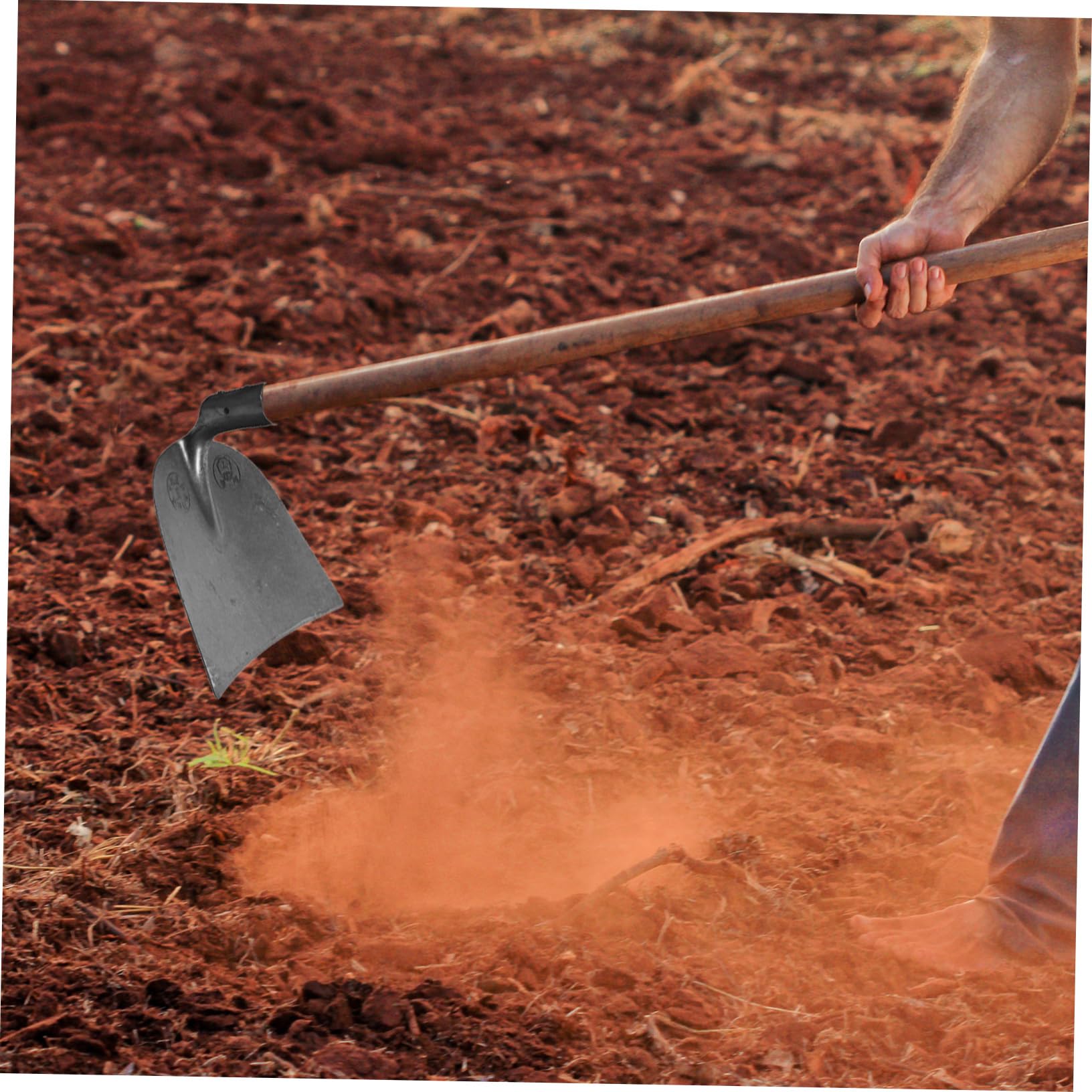 Luxshiny Orto in Acciaio al Manganese ad Alta Durezza Design Integrato e Lama Allargata, Attrezzo Agricolo Manuale Resistente per Casa e Fattoria Stili multipli
