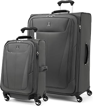Travelpro Maxlite 5 Softside Expandable Luggage with 4 Spinner Wheels, Lightweight Suitcase, Men and Women, Shadow Grey, 2-Piece Set 21/29