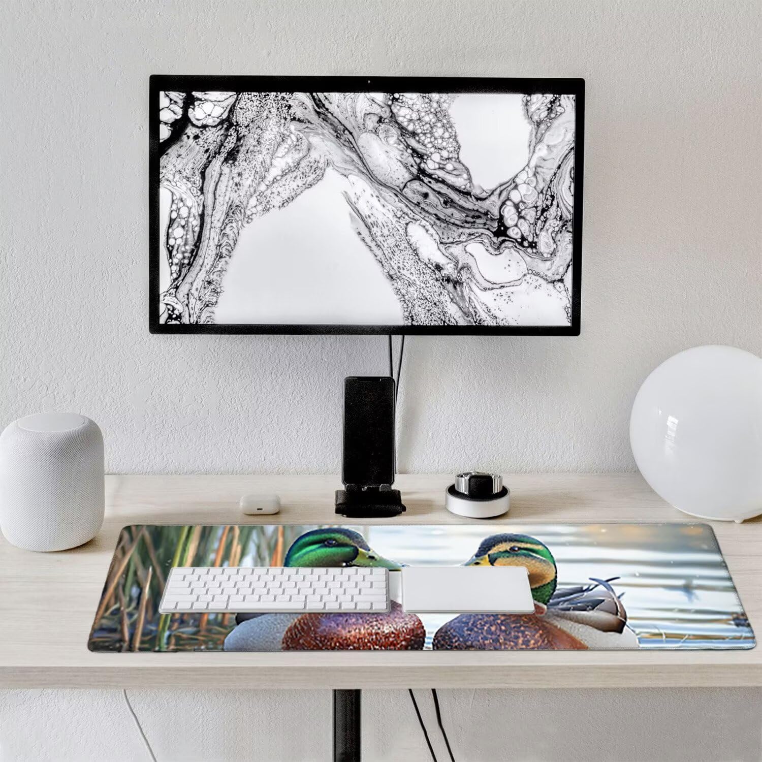 Podkładka pod mysz dla graczy, XXL, 1200 x 400 mm, wodoodporna i antypoślizgowa, duża podkładka na stół do biura i domu, poprawia precyzję i prędkość, akcesoria gamingowe (zielona głowa) V519