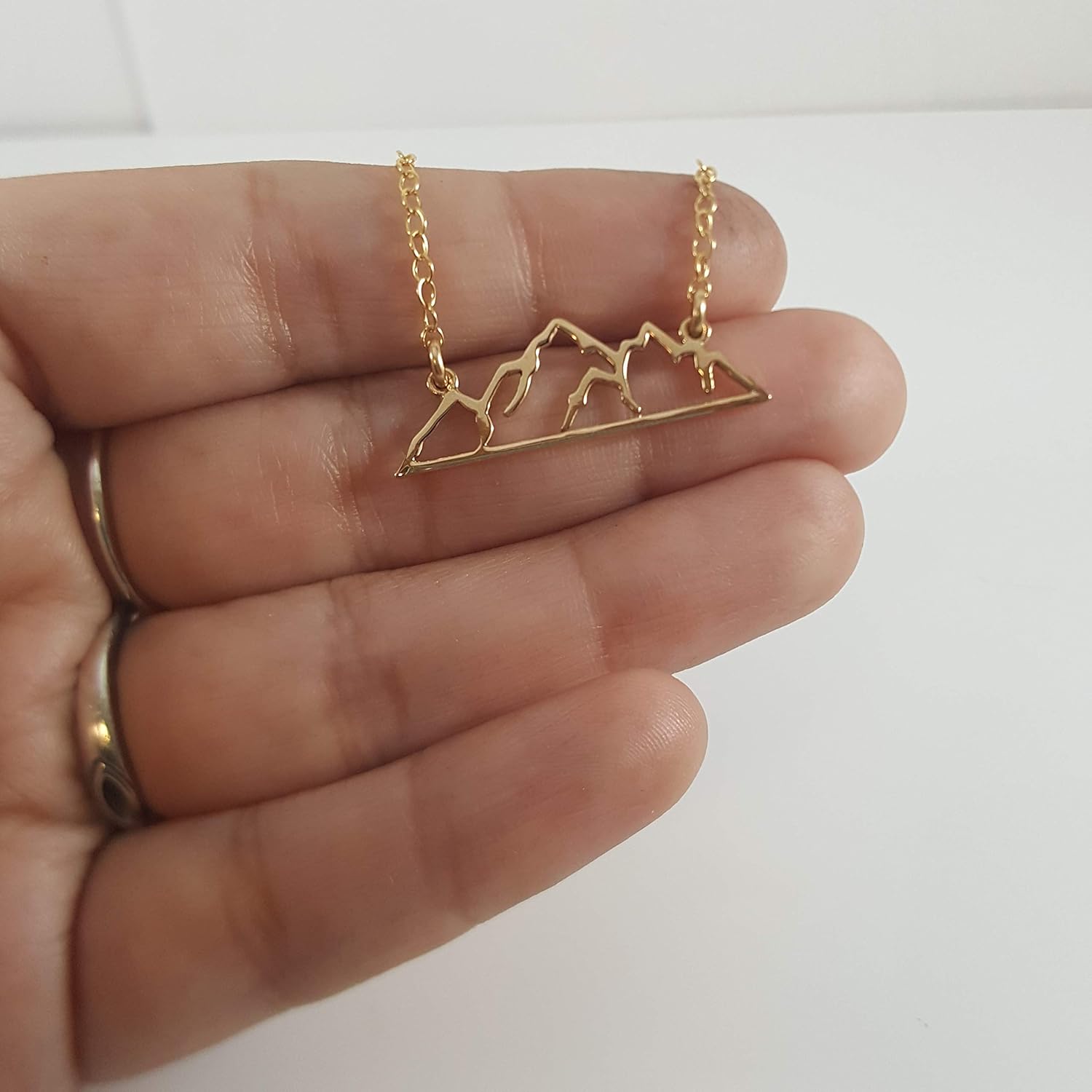 Mountain Bar Necklace – 14k Gold Filled Minimalist Jewelry – Nature Inspired Gift for Her