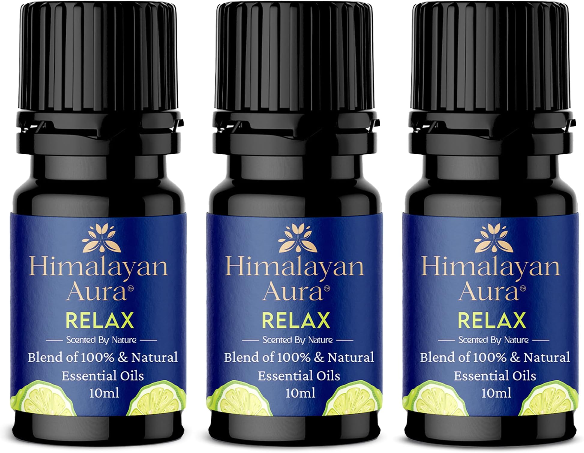 Relax Essential Oil for Stress Relief, Sleep & Anxiety | 100% Pure Lavender Oil Blend for Diffuser, Massage & Aromatherapy | Natural Calming Oil for Relaxation (10ml Pack of 3)