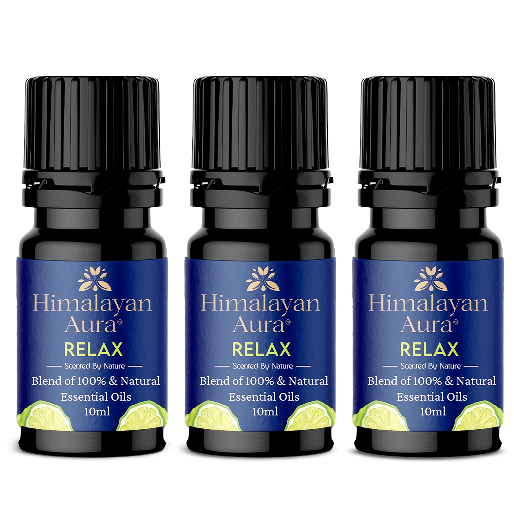 Relax Essential Oil for Stress Relief, Sleep & Anxiety | 100% Pure Lavender Oil Blend for Diffuser, Massage & Aromatherapy | Natural Calming Oil for Relaxation (10ml Pack of 3)