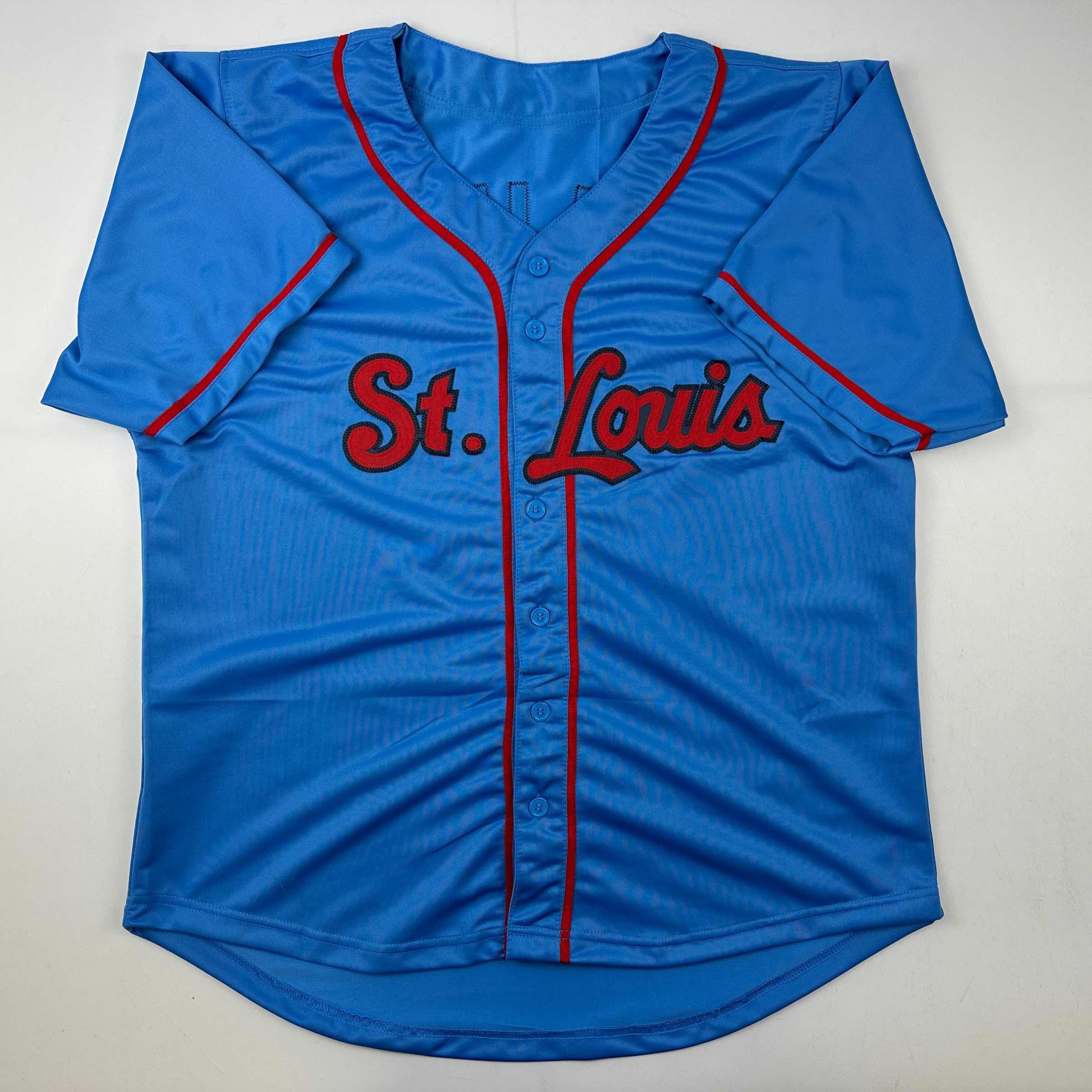 Facsimile Autographed Yadier Molina St. Louis Blue Reprint Laser