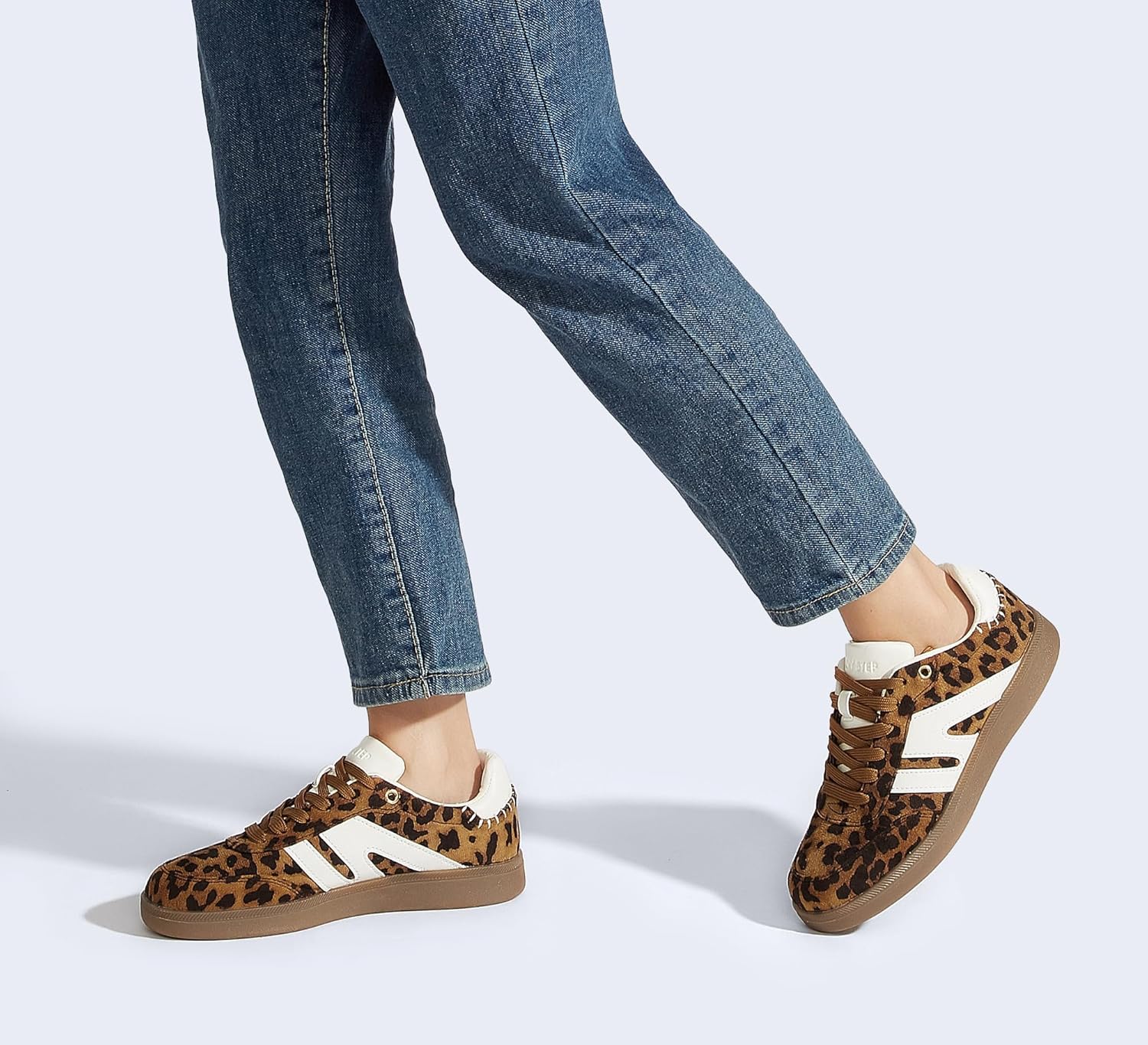 LUCKY STEP Women Classic Retro Gum Sole Fashion Sneakers Casual Tennis Skate Shoe Genuine Leather Walking Footwear Anti Slip Trainers - Image 8