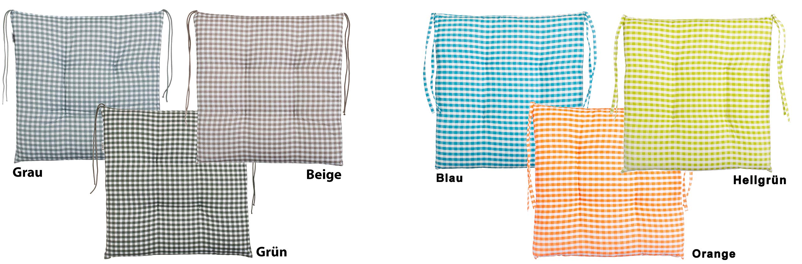 Brandsseller Cojín de asiento para silla, a cuadros, 40 x 40 cm, color antracita, gris claro, marrón, beige (paquete de 4, antracita)