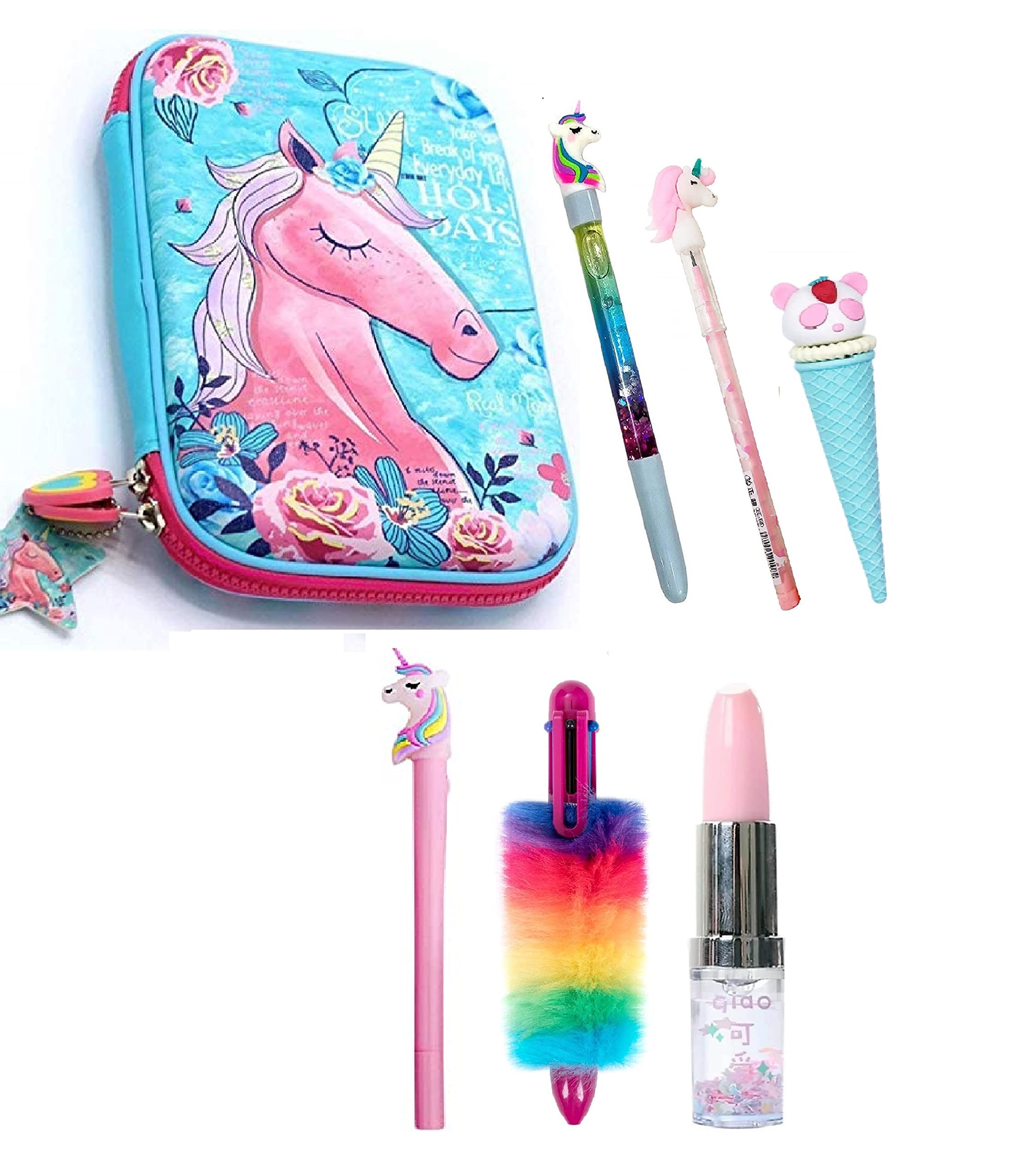 Neel® Combo of Unicorn Toys Unicorn Stationery Unicorn Water Pen, Unicorn Pencil, Unicorn Diary, Unicorn Pouch, Fancy Eraser Unicorn Fur Product for Kids (2nd Combo 7pcs) (B09HX112QB) Amazon Price History, Amazon Price Tracker