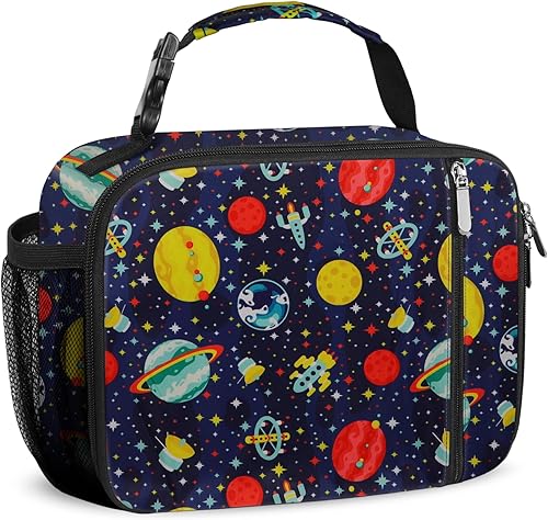 Miniatura 8 de esouler Lonchera térmica para niños y niñas, lonchera duradera para niños y niñas, con soporte para botella de agua, color rosa