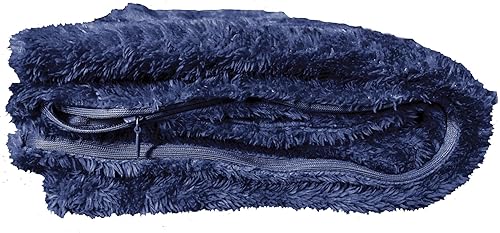 Miniatura 8 de Funda de almohada corporal extra suave, material de sherpamicrofelpa, 20 x 54 pulgadas, cierre de cremallera (crema)