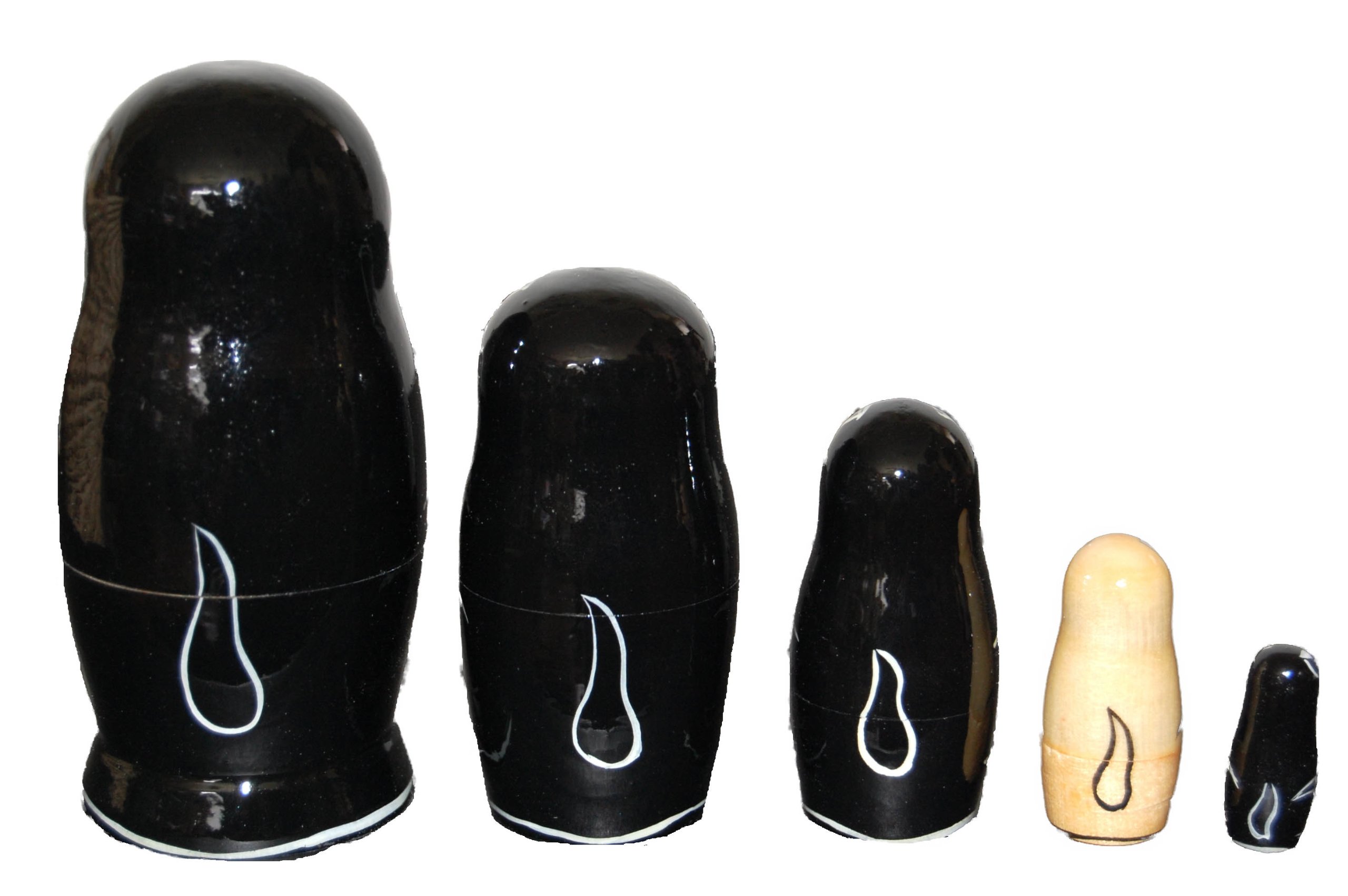 Amazon | 黒猫マトリョーシカ 5個組 | マトリョーシカ | おもちゃ