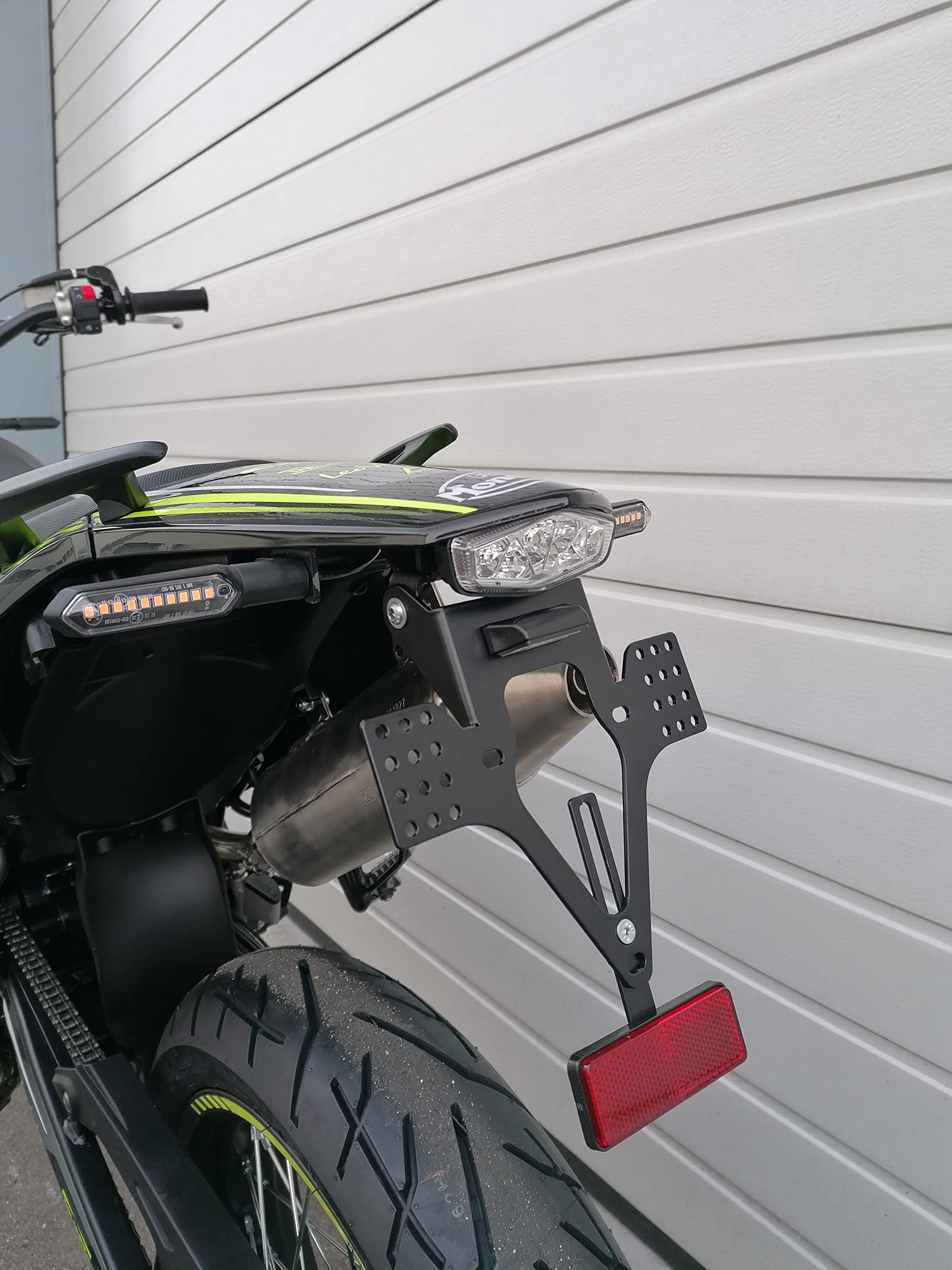 Kennzeichenhalter für FB Mondial SMX 125 Bj 2021-2025 GroFaTec EVO-Set Kennzeichenträger Enduro smx125 Supermoto Nummernschild kurzes Heck Heckumbau KL Motors KXE 125