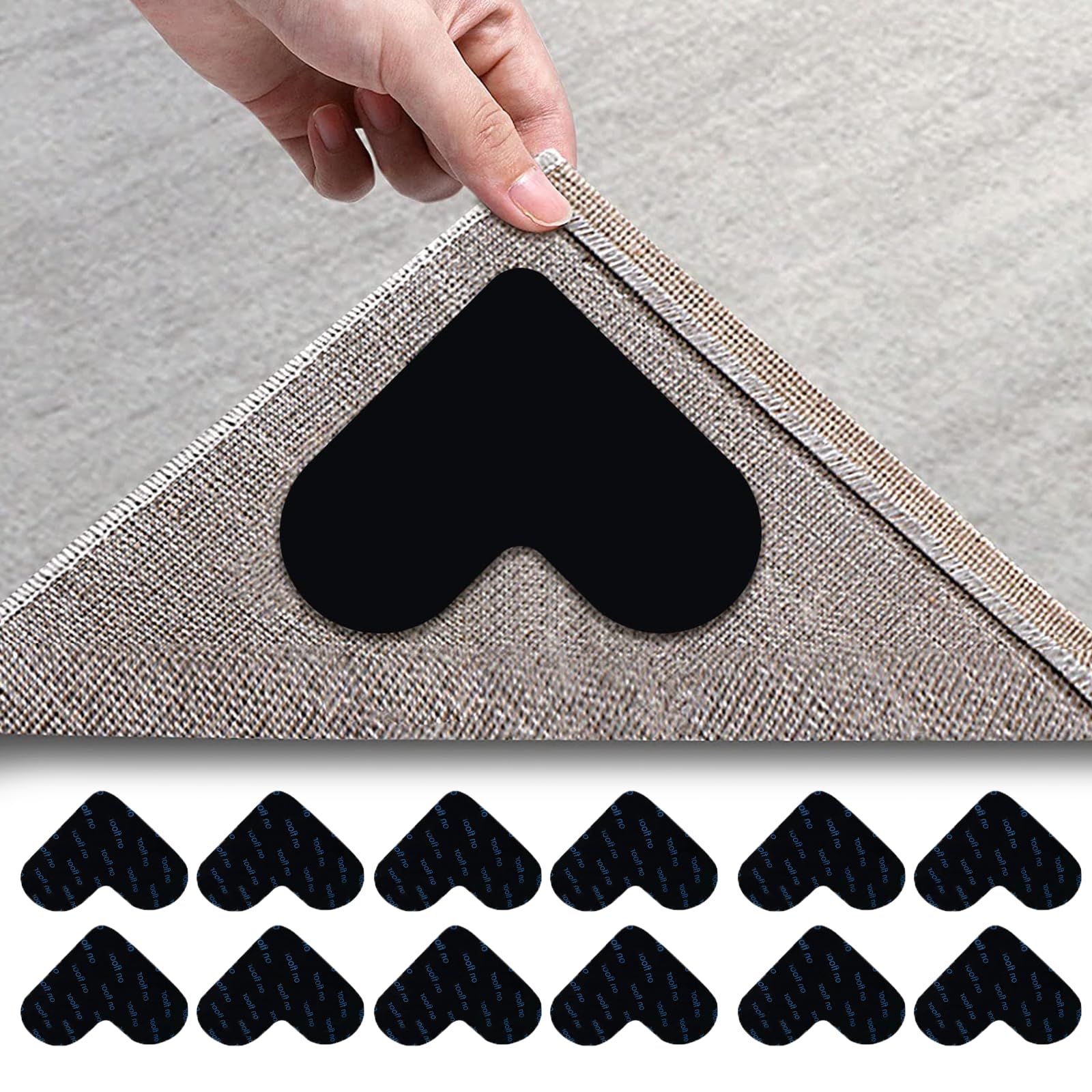 Ferma Tappeto Antiscivolo - 32 Pezzi Riutilizzabili | Per Tutti I Pavimenti Lisci - Foto 4