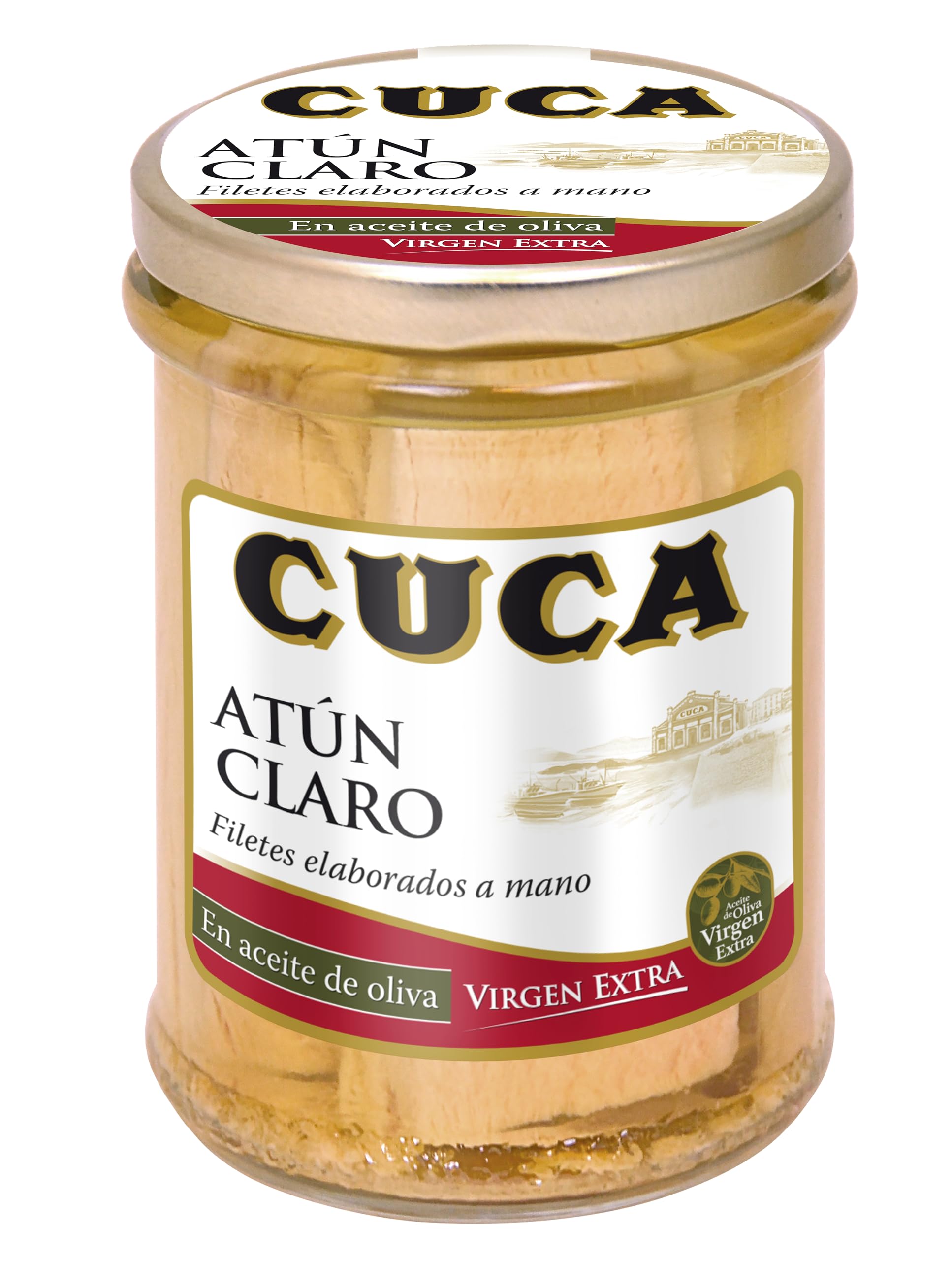 Cuca Atún claro en aceite de oliva virgen extra, 1 pack de 12 tarros de 180g