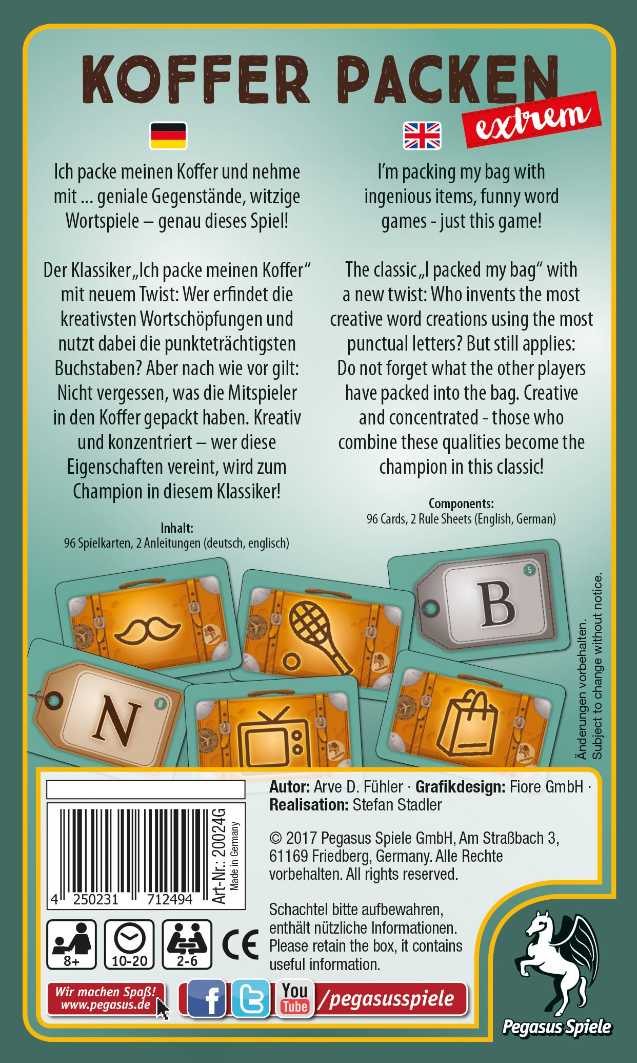 Pegasus Spiele 20024G - Kofferpacken extrem