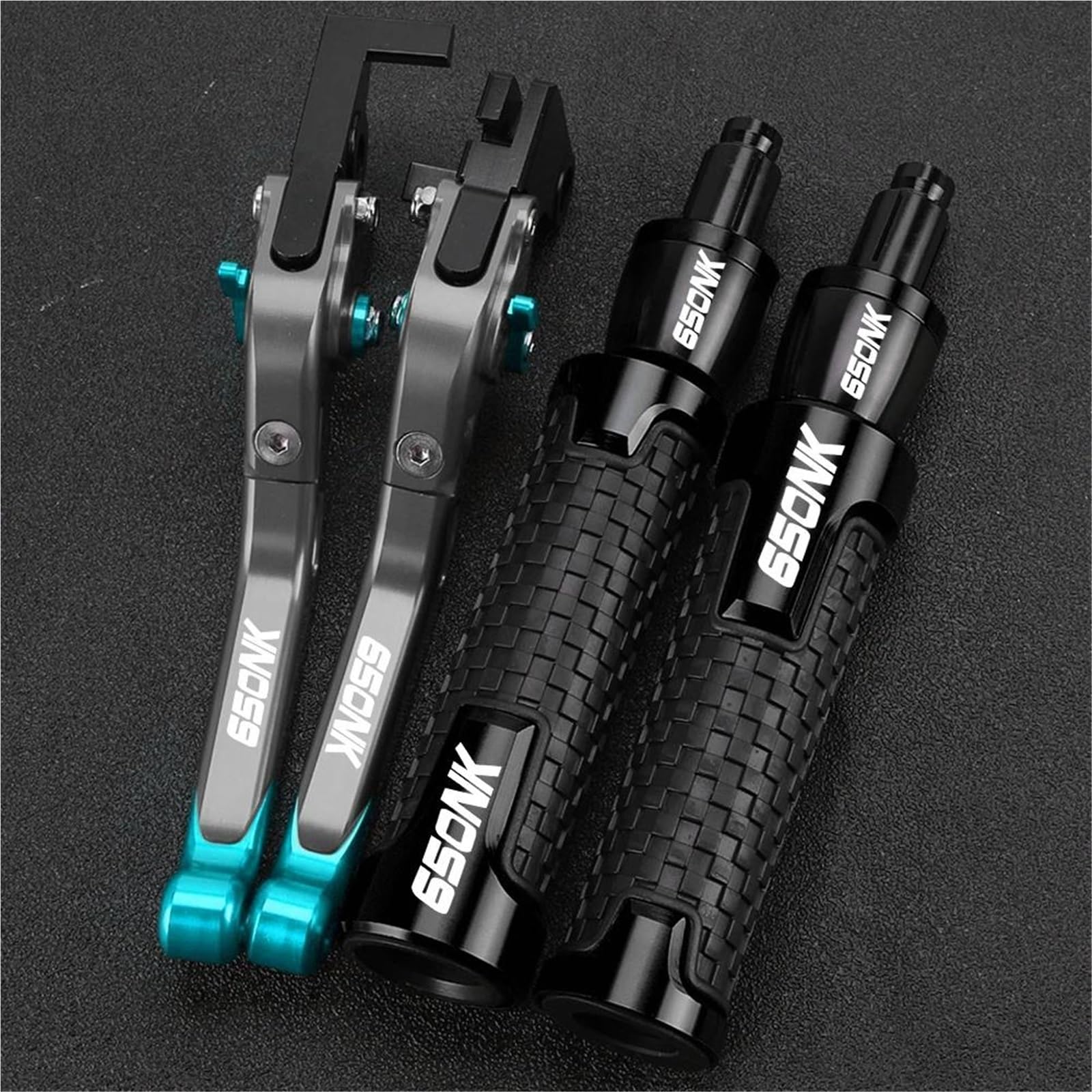 Gquikgw Blue 2 Replace Motorcycle Adjustable Extendable Folding Brake Clutch Levers Handle Grip Grips Ends For Cfmoto 650Nk 650 Nk 2020-2024