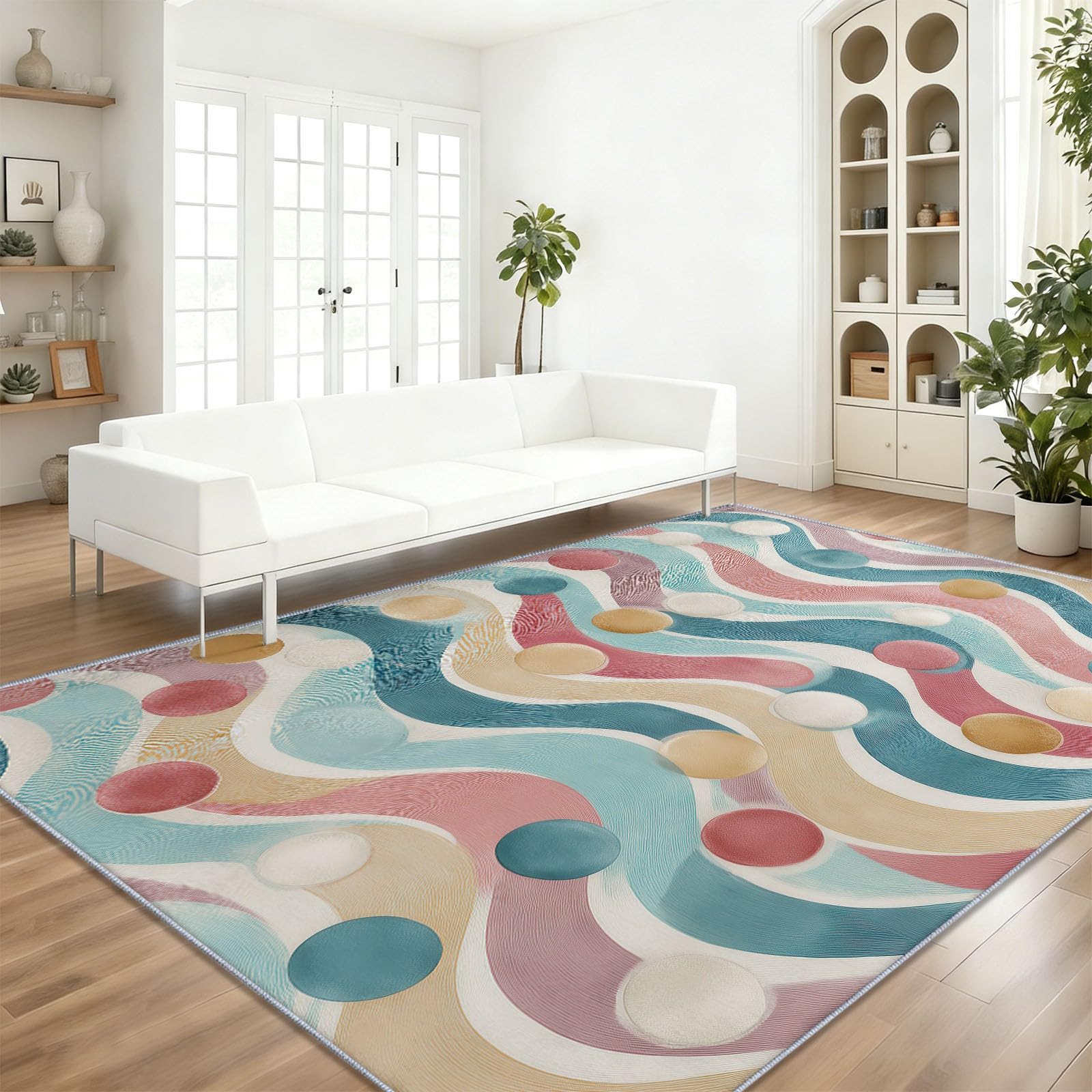 Tapis Salon Antidérapant Moderne Minimaliste 140 x 200 cm