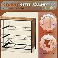 Vista 7 de WLIVE Cómoda de 6 Cajones para Dormitorio Grande, Cómoda Ancha de Tela Soporte para TV de 50, 55, 60 Pulgadas, Cómoda Grande y Larga con Cajón