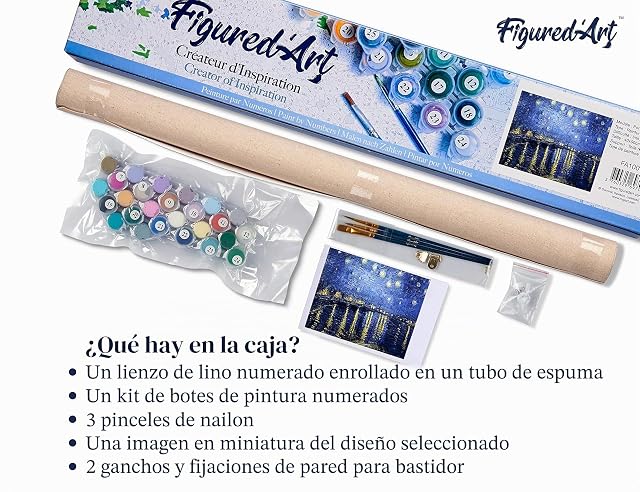Foto 5 de 8 de Figured'Art Pintar por Numeros Adultos Rio Bajo Las Estrellas