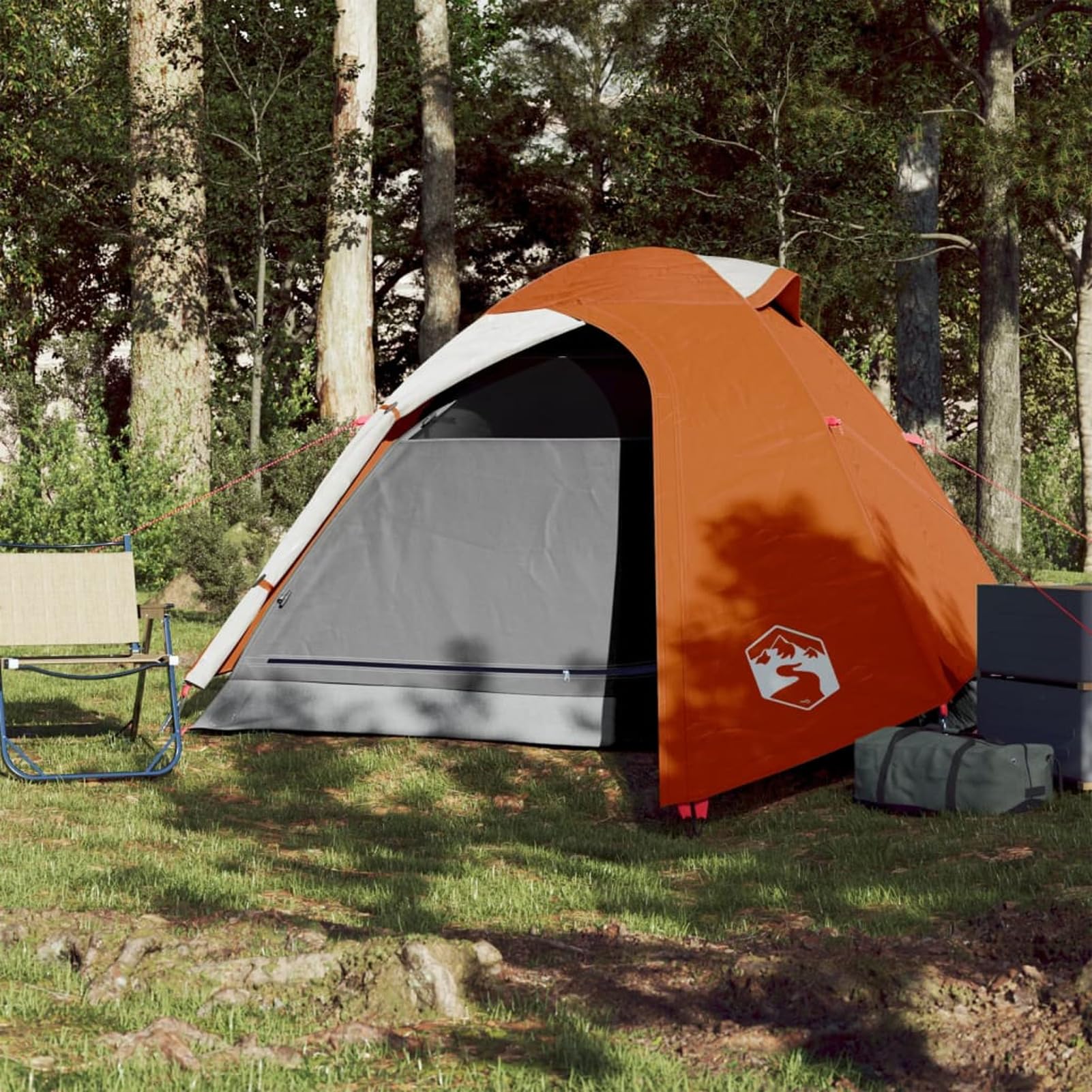 Gecheer Tenda da Campeggio a Cupola 3 Persone Arancione Impermeabile,Tenda,Campeggio,Spiaggia,Tenda per Famiglia Tende da Campeggio Pop-Up Tenda Stand-up Tenda per 2 Persone Tenda Portatile,P94333