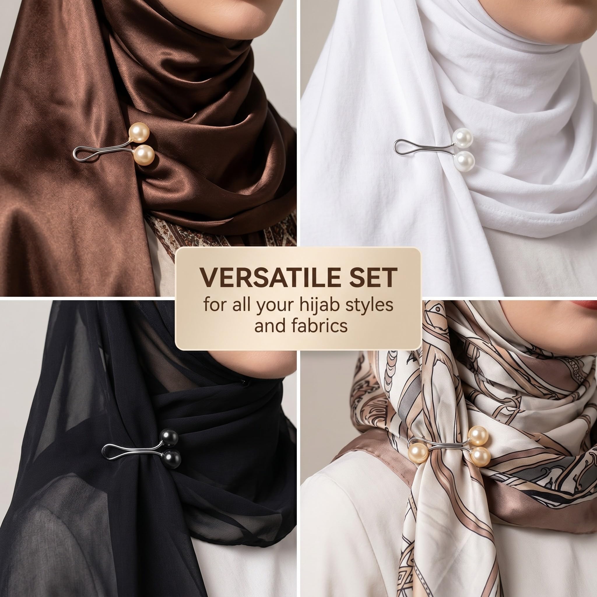 PHOGARY 24 Pezzi Donna Per Hijab, Scialle Perle Pin, Maglione Foulard Sciarpa Spilla, Decorazione Clip di Spille per Hijab Musulmano, Forcine a U di Sicurezza in 3 Colori PHOGARY 24 Pezzi Donna Per Hijab, Scialle Perle Pin, Maglione Foulard Sciarpa Spilla, Decorazione Clip di Spille per Hijab Musulmano, Forcine a U di Sicurezza in 3 Colori