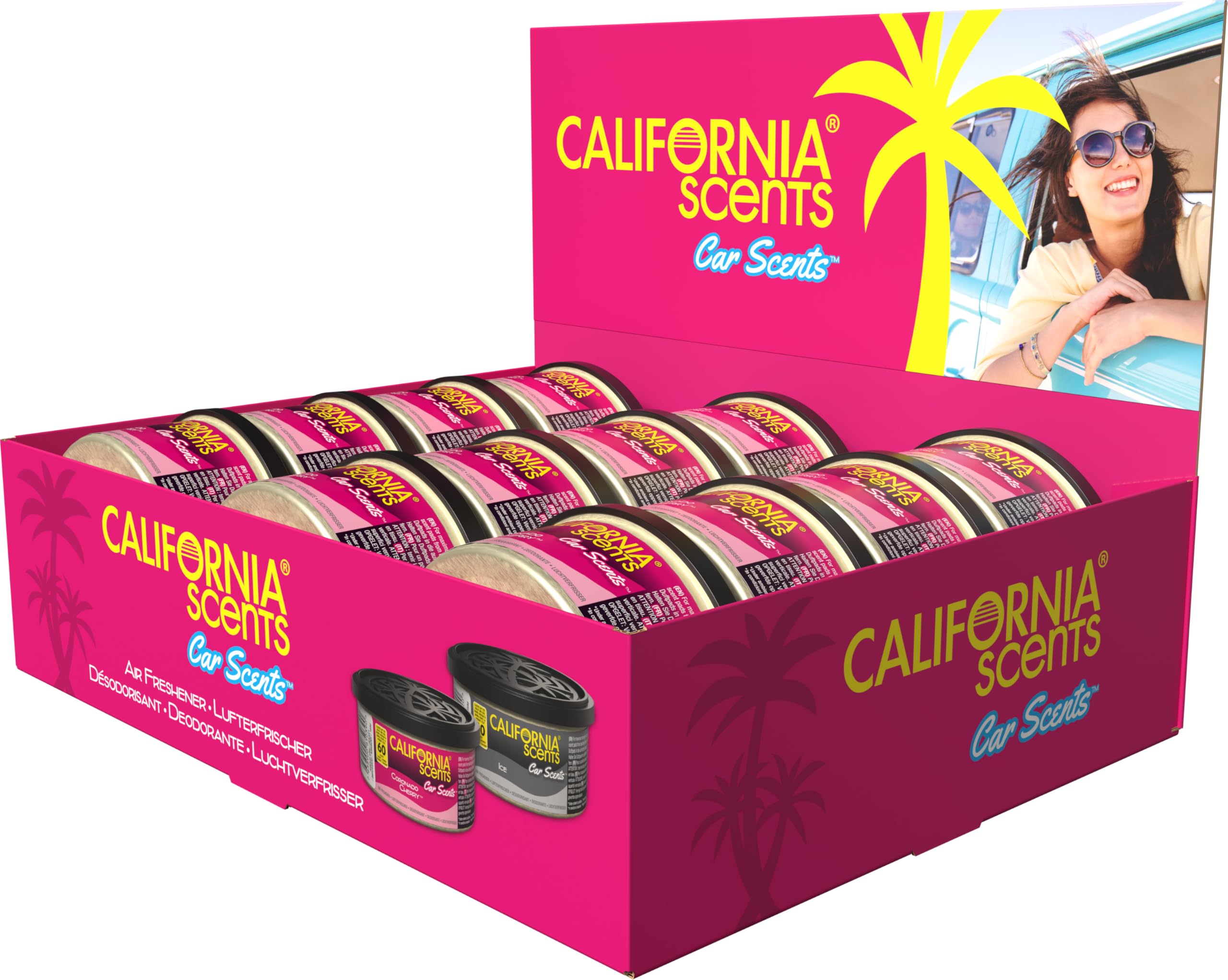 DÉSODORISANT POUR VOITURE CS SCENTS CORONADO CHERRY, ['noir', 'rose'], 3.5 g (Lot de 12)