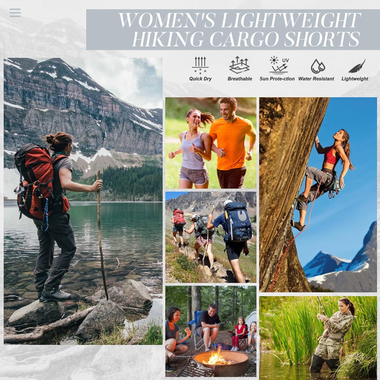 Womens Cargo Pants Army Combat Work Pants with 8 Pockets Casual Cotton Ripstop Construction Pants (2083 M Camo 16) - Image 7