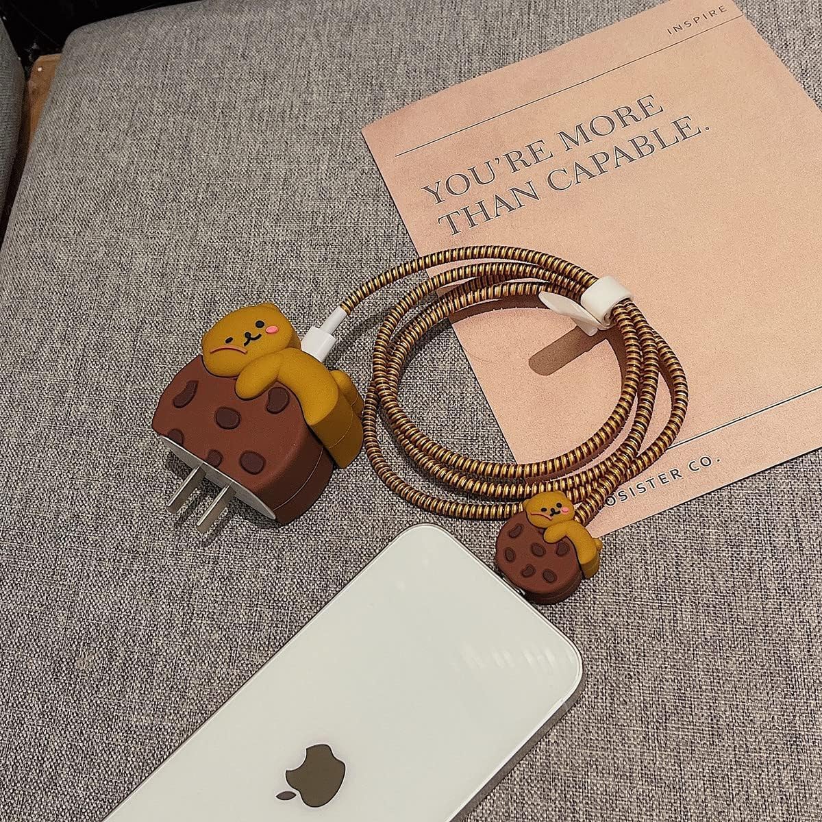 Protective Charger Case for iPhone 18W 20W iPhone 16 15 14 13 12 11 Pro Max Charging Cable Charger Protective Cover Data Cable Protective Sleeve-BISCUT Bear — Amazon image 4