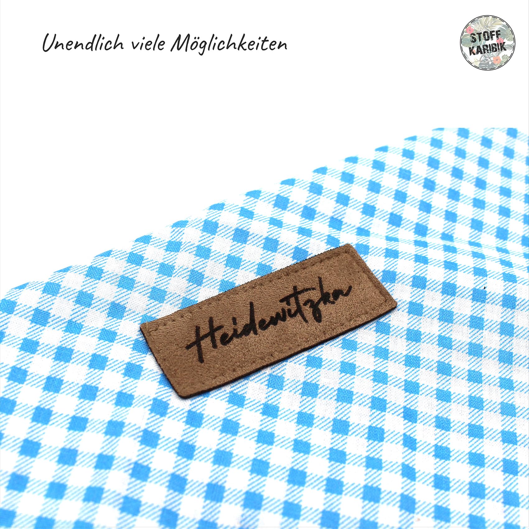 VmG Store 10 X Klaplabels Om Op Te Naaien, 60 25 Mm, Stoffen Etiketten Voor Textiel Labels Van Suede Textieletiketten Kleding En Applicaties Look Naaien 13 Sterren 2190742652
