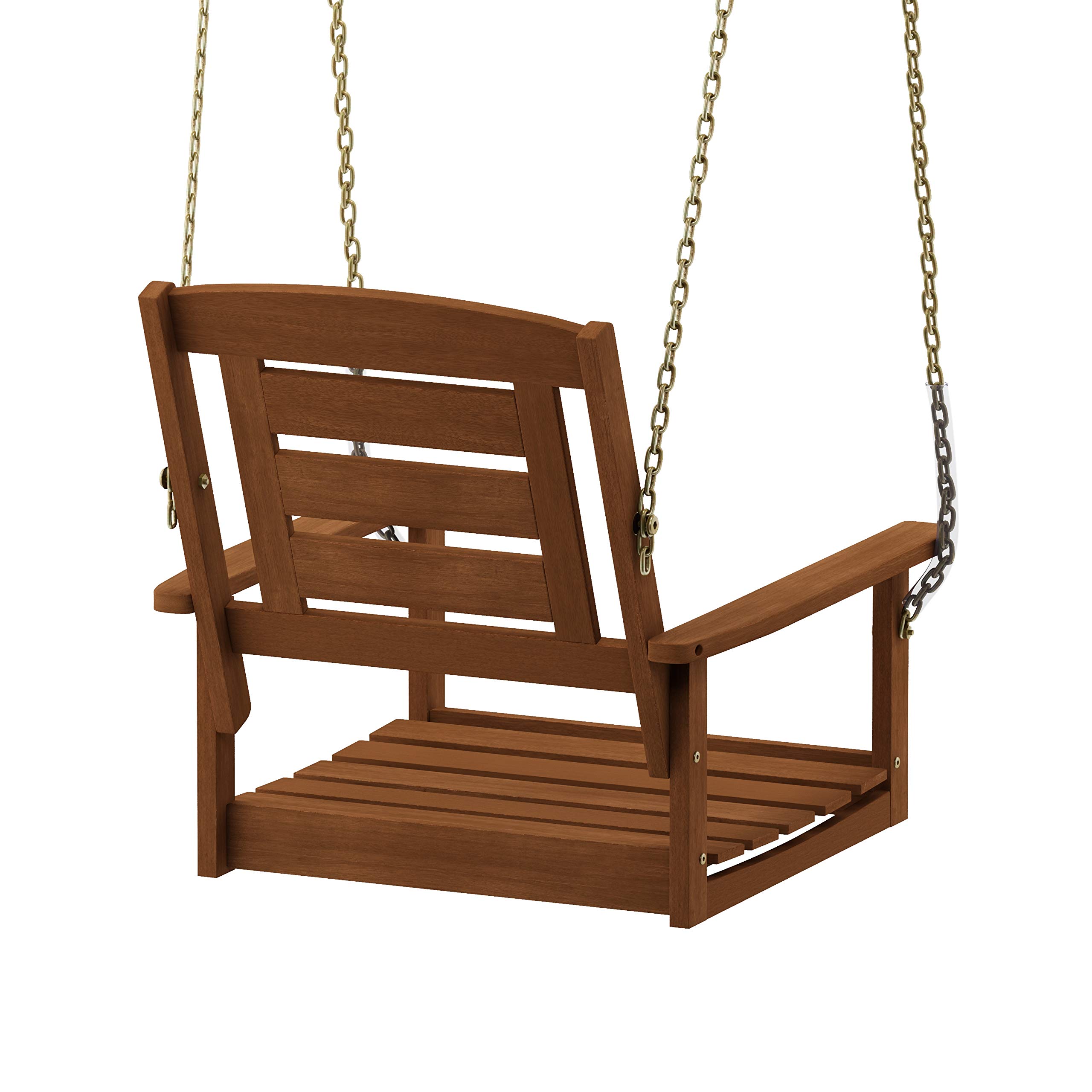 Furinno Tioman Columpio de Madera para Porche duro con Soporte de Aceite de Teca, Naturales