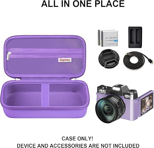 Miniatura 2 de Supmay Vlogging - Funda para cámara VETEKFemivoIWEUKJLOOIEXI 4K 48MP Cámaras digitales para Youtube, Vlog Camera Carrying Cases Bolsa de viaje para