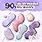 modelones Nail Polish Set, 6 Colors Charm Pink Blue Gold Purple Green Shimmer & Holographic Quick Dry Non Toxic Nail Polish Kit Salon Home DIY Manicure Kit Gift For Women Girl