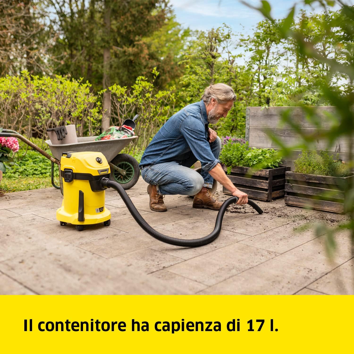 Aspiratore Solidi Liquidi Kärcher WD 3 V-17/4/20, Serbatoio in Plastica 17l, Potenza di Aspirazione 200AW, Consumo 1.000W, Filtro Cartuccia, Sacchetto in Vello, Tubo Aspirazione 2m, Funzione Soffiante Aspiratore Solidi Liquidi Kärcher WD 3 V-17/4/20, Serbatoio in Plastica 17l, Potenza di Aspirazione 200AW, Consumo 1.000W, Filtro Cartuccia, Sacchetto in Vello, Tubo Aspirazione 2m, Funzione Soffiante