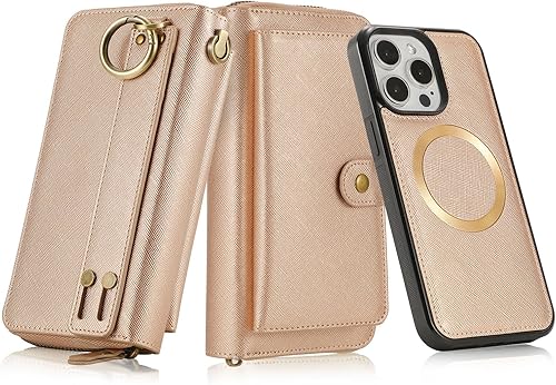 Funda para iPhone 15 Plus compatible con iPhone 15 Plus para mujeres y hombres, funda de piel con cierre de pulseras, cartera de piel con cierre