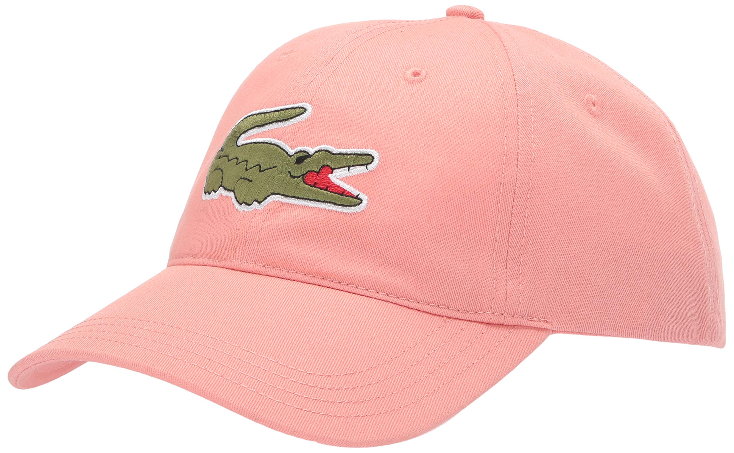 LacosteMen's Big Croc Twill Adjustable Leather Strap Hat