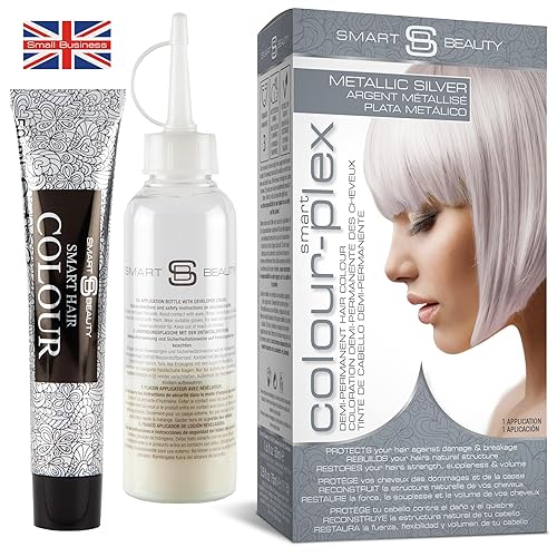 Miniatura 8 de Tinte para el cabello negro puro permanente con cuidado del cabello Plex antiroturas, tinte para el cabello vegano y libre de crueldad, cobertura