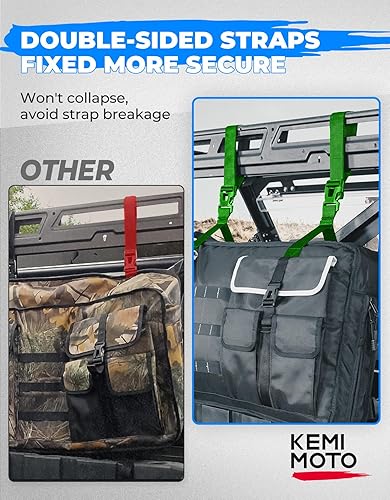 Miniatura 5 de KEMIMOTO Double UTV Gun Bag Rack, Soft Gun Carrier Rifle Case Storage Rear Roll Cage for Hunting Gear, Compatible with Polaris Ranger, Kawasaki, and