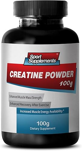 El mejor polvo de creatina, polvo de creatina, 100 mg, polvo de creatina para aumentar el rendimiento y la masa muscular (1 botella)