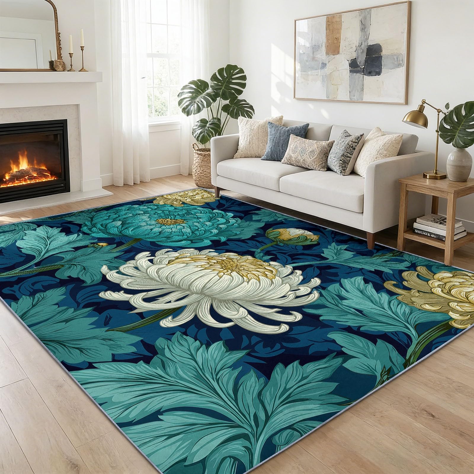 Tapis de chambre 120 x 170 cm idéal pour salon et couloirs doux