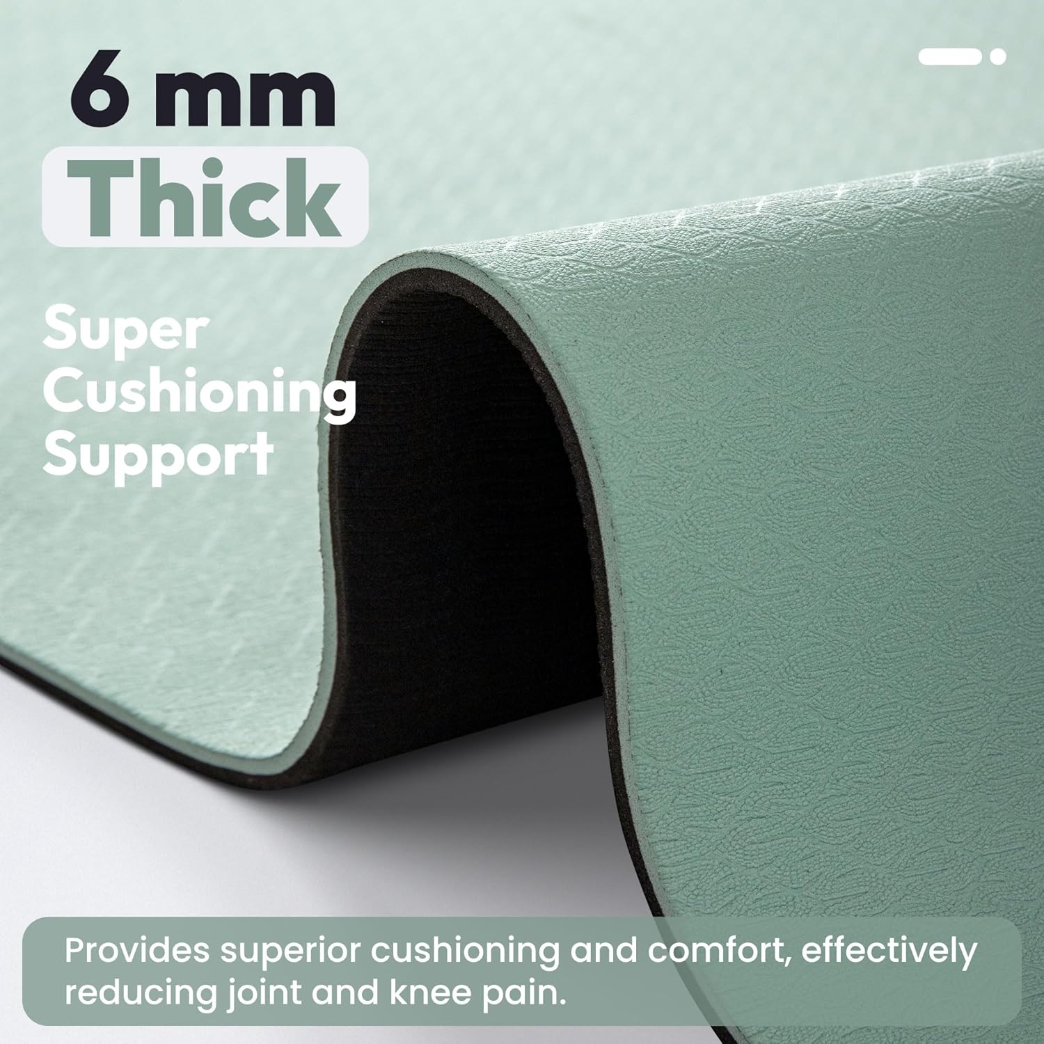 Umineux Yoga Mat Non Slip, 6MM (1/4") Yoga Mat Strap, POE Yoga Mats for Women Men, 72"x24", Great for Workout, Yoga, Pilates, Fitness & Floor Exercises