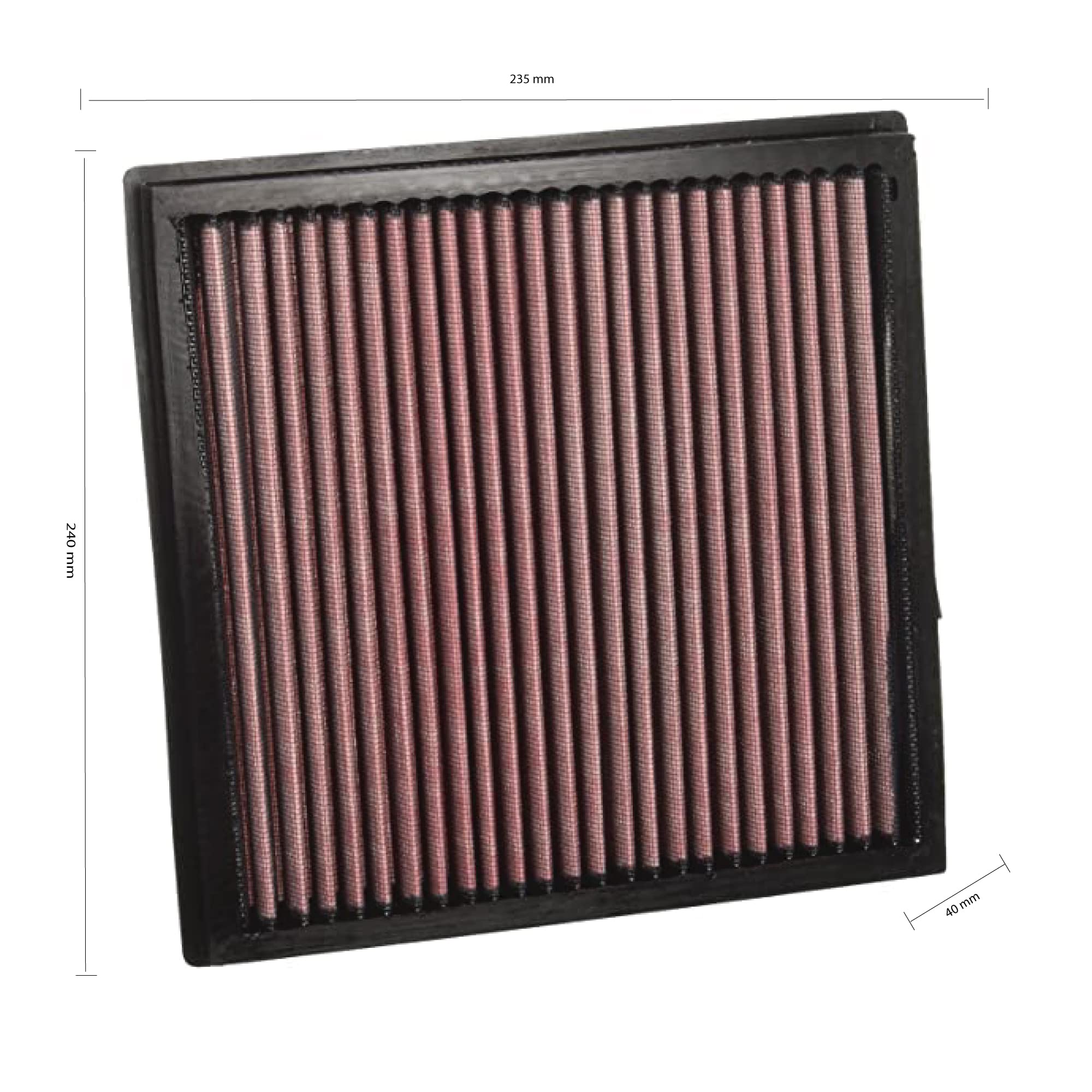 Simoni Racing SR1060 Filtro Aria Sportivo, Filtro Aria a Pannello, Filtro Aria Lavabile e Riutilizzabile