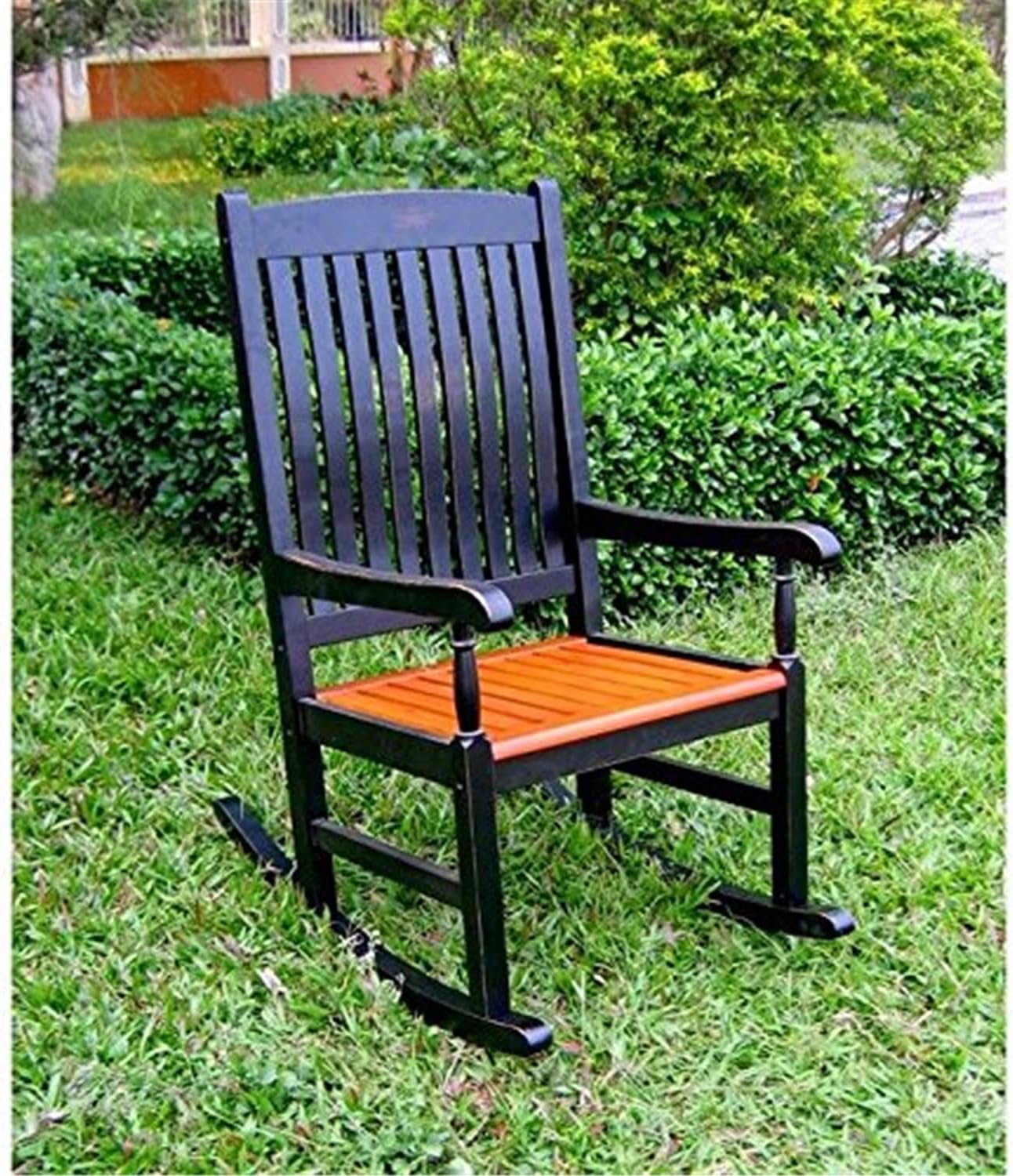 International Caravan Furniture Piece Outdoor Wood Porch Rocker