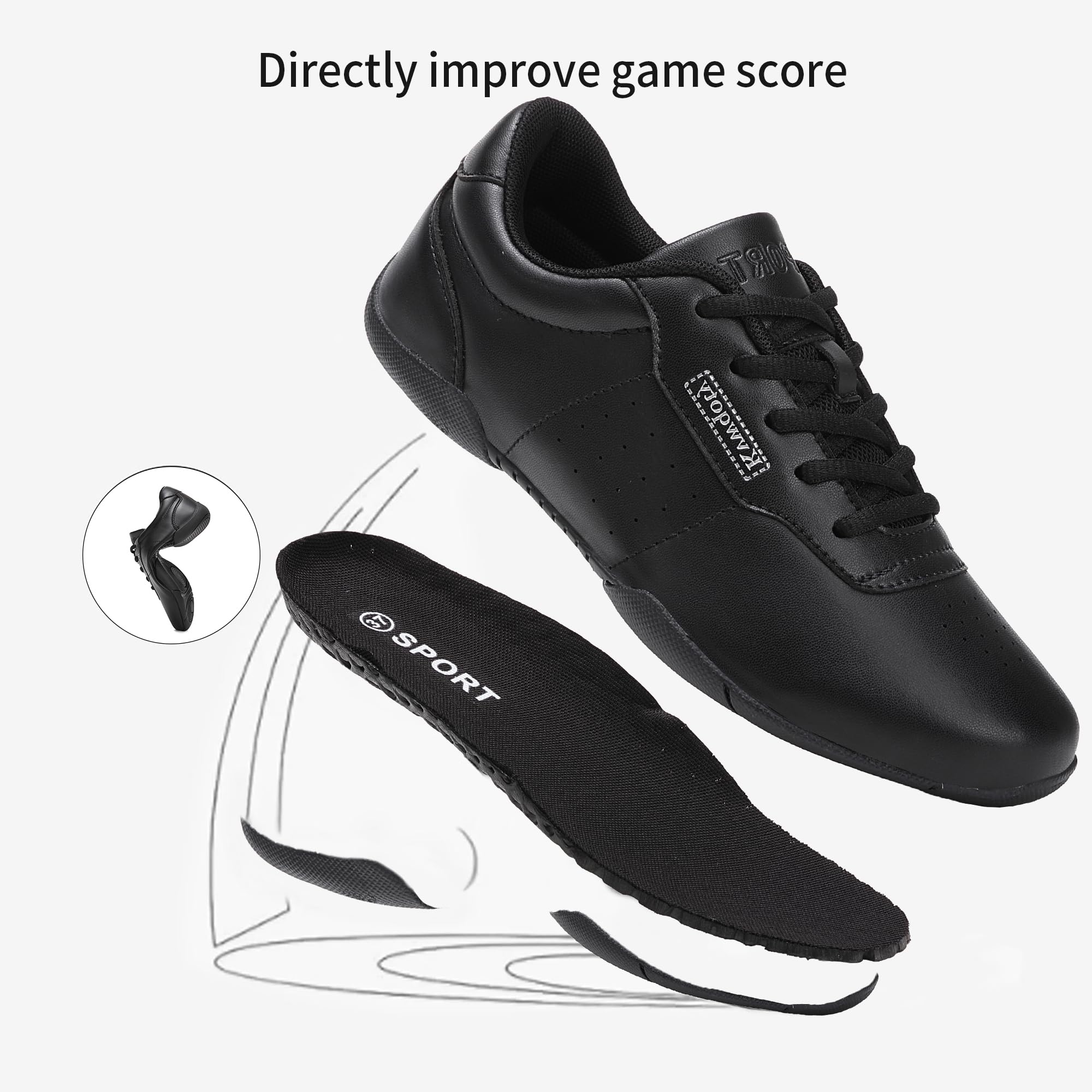 Cheerleading Schuhe Mädchen Cheerleader Tanzsneaker Cheer Schuhe Damen Turnschuhe Tanz Tennis Sneaker Flexibel Gymnastik Outdoor Fitness Yoga