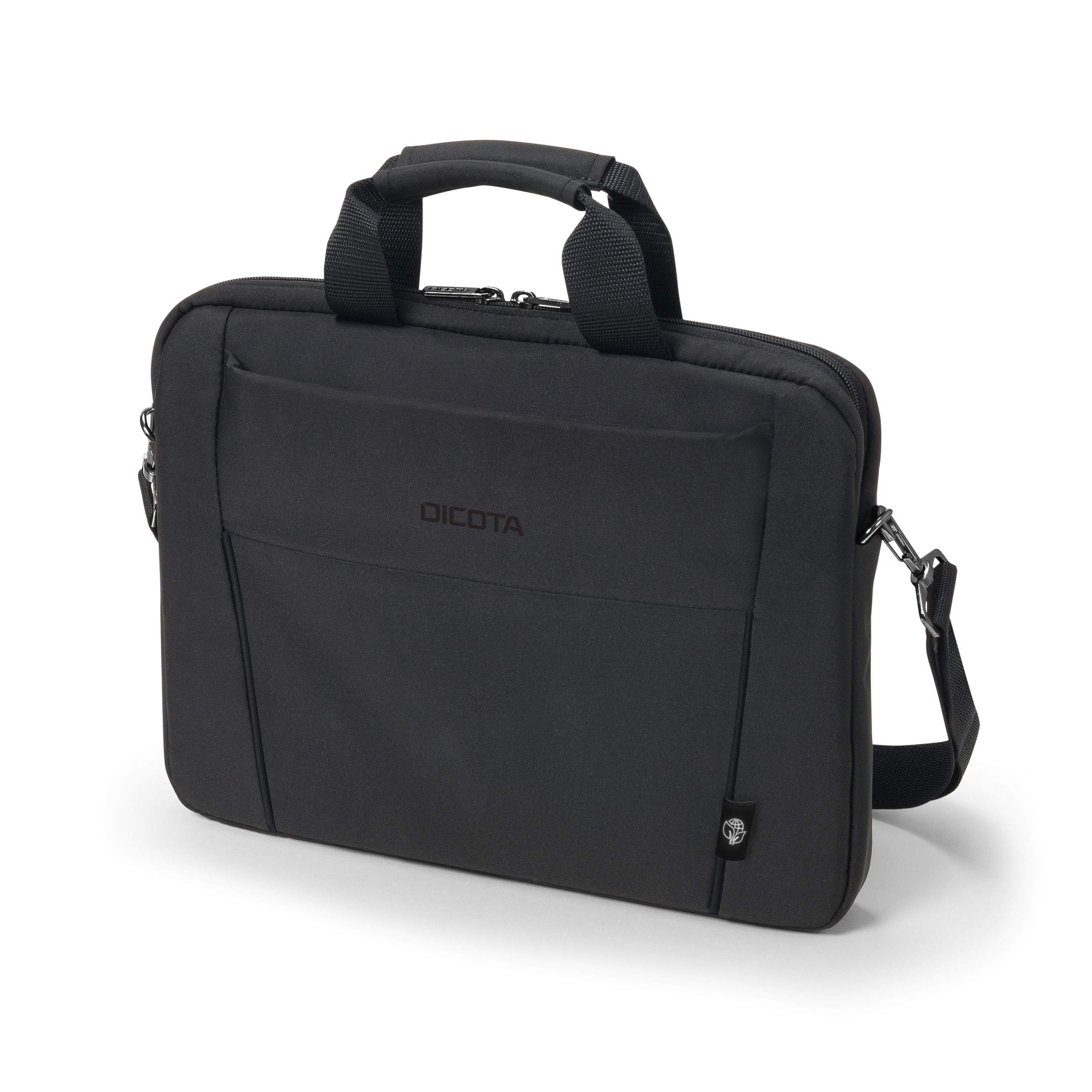 Laptop Bag Slim Eco Base 15-15.6" Black, light and slim carrying solution for your laptop, length-adjustable shoulder strap