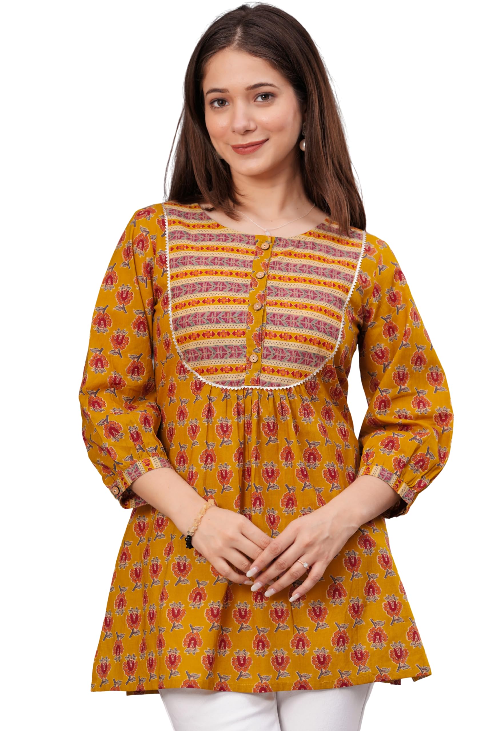 rytras Women Women's Pure Cotton Printed Tunic Top | Comfortable Everyday-picture-22