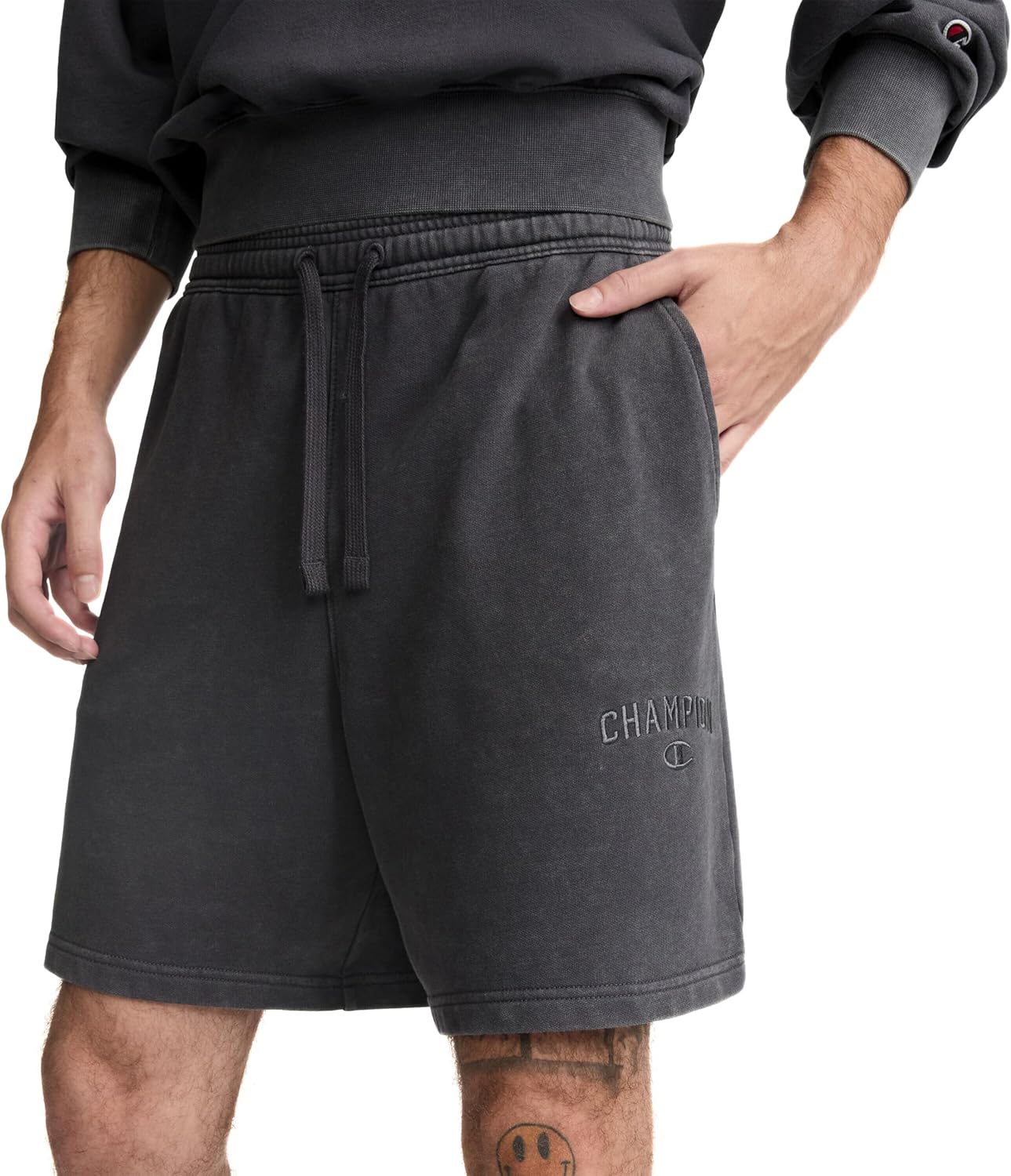 Champion Mens Vintage Wash Lightweight Fleece Shorts, 7" - Image 3
