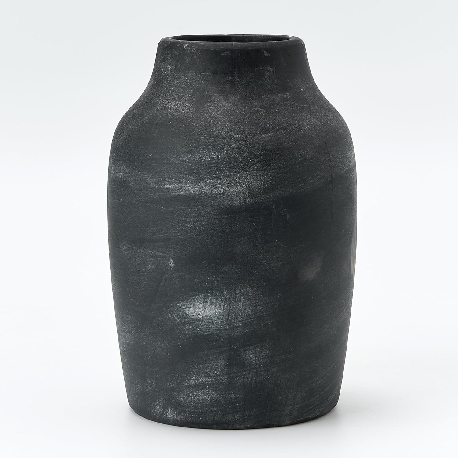 Vaso terracota PORCER preto mate 18 cm estilo boho