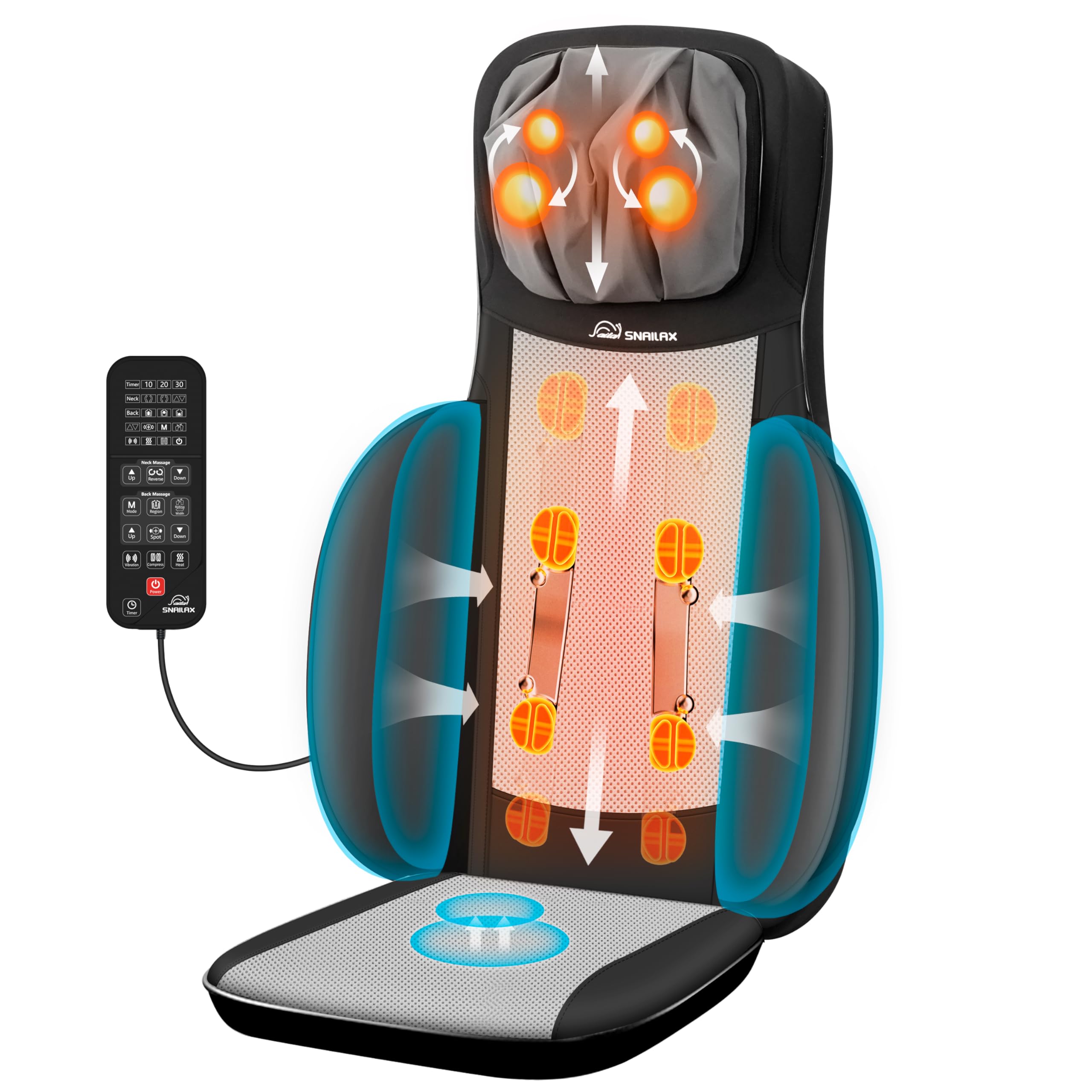 Amazon.com: Snailax Shiatsu Neck and Back Massager with Heat