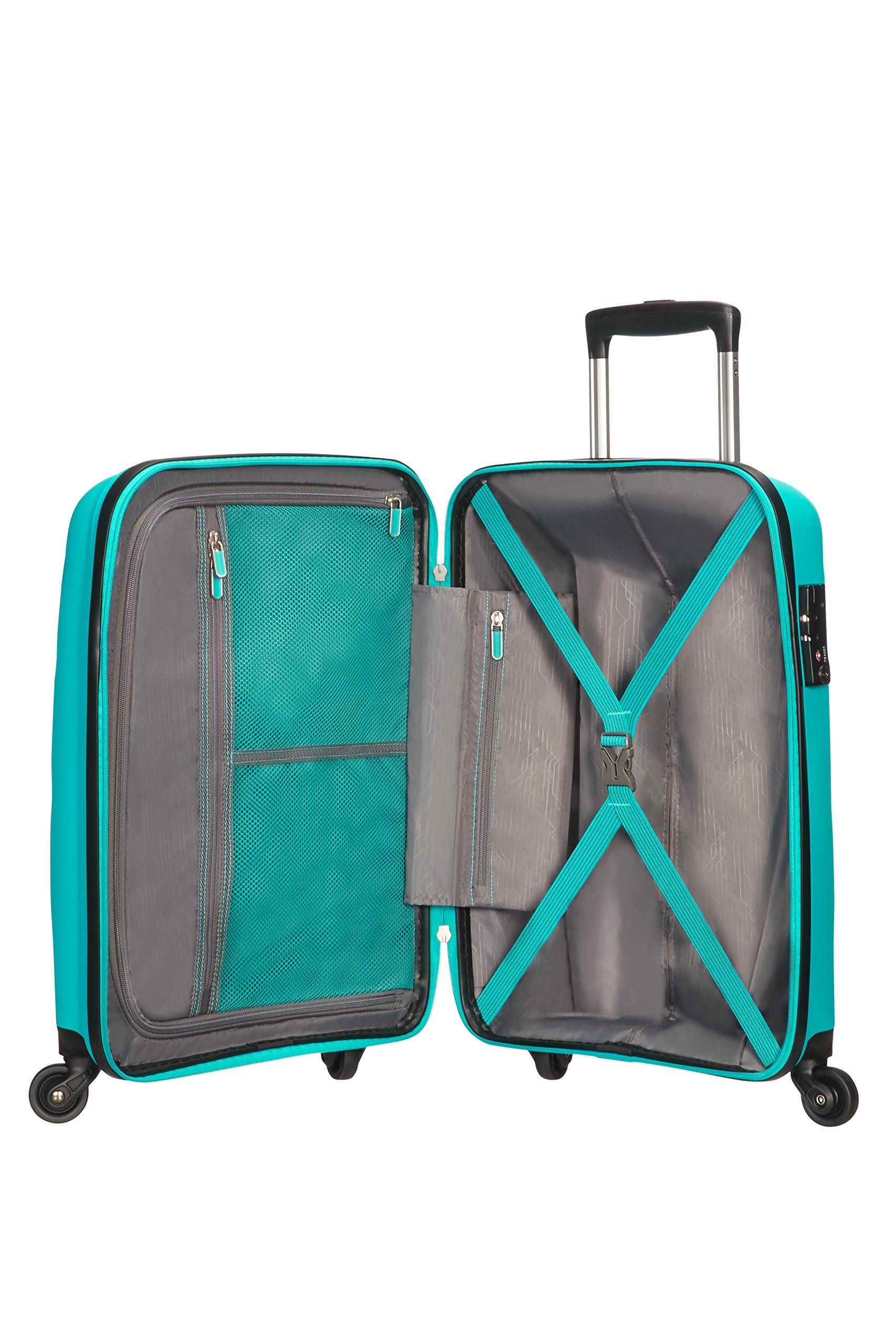 American Tourister Bon Air - Spinner S, bagaglio a mano, 55 cm, 31,5 L, turchese (turchese profondo)