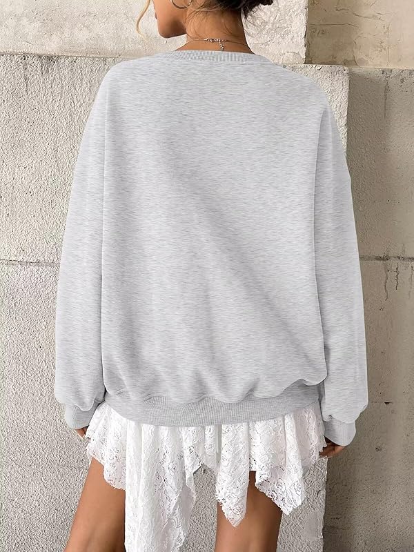 EasyGala Womens Fleece Crewneck Sweatshirts Oversized Long Sleeve Pullover image 6